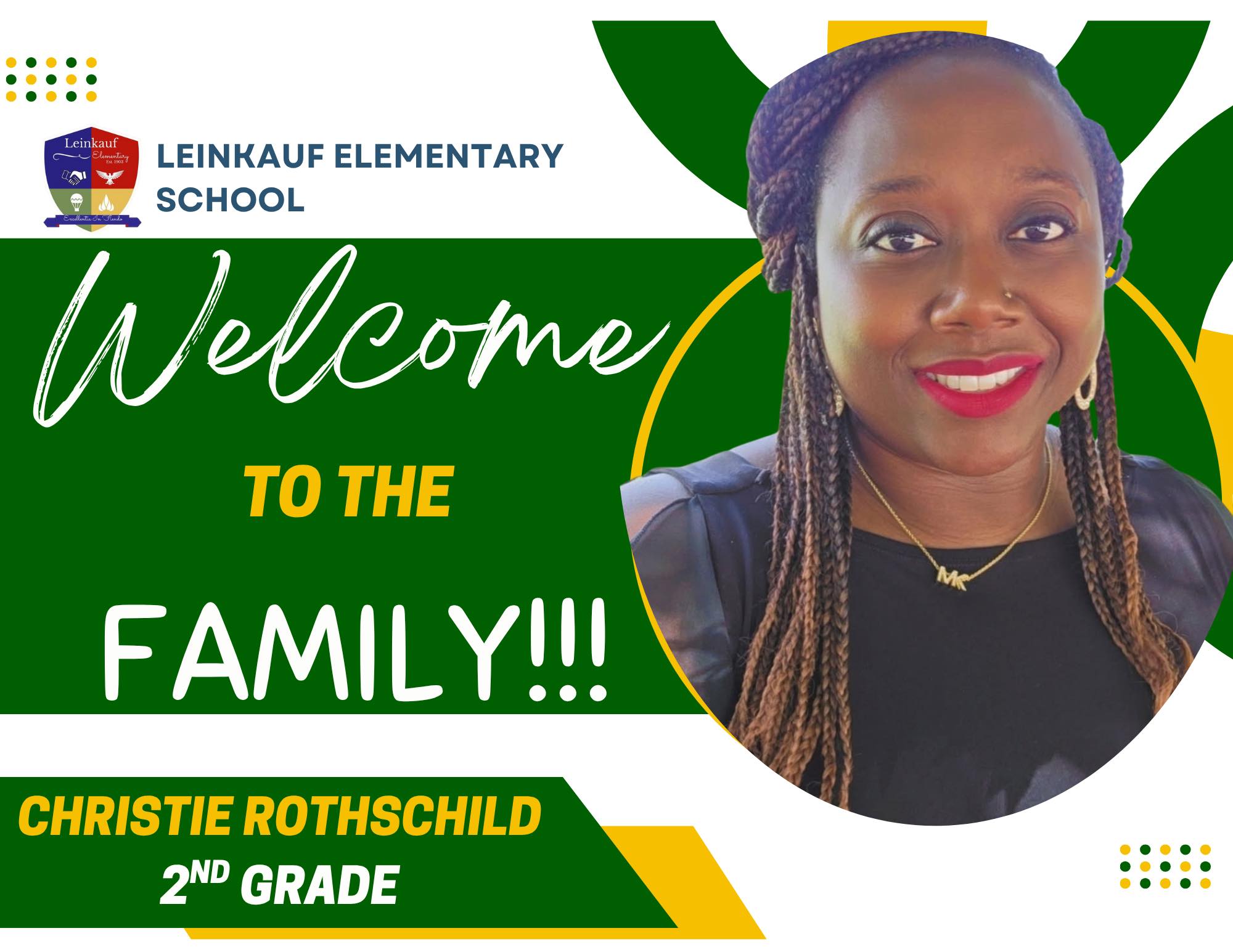 Leinkauf - 🌟 We are excited to welcome Ms. Christie Rothschild to our ...