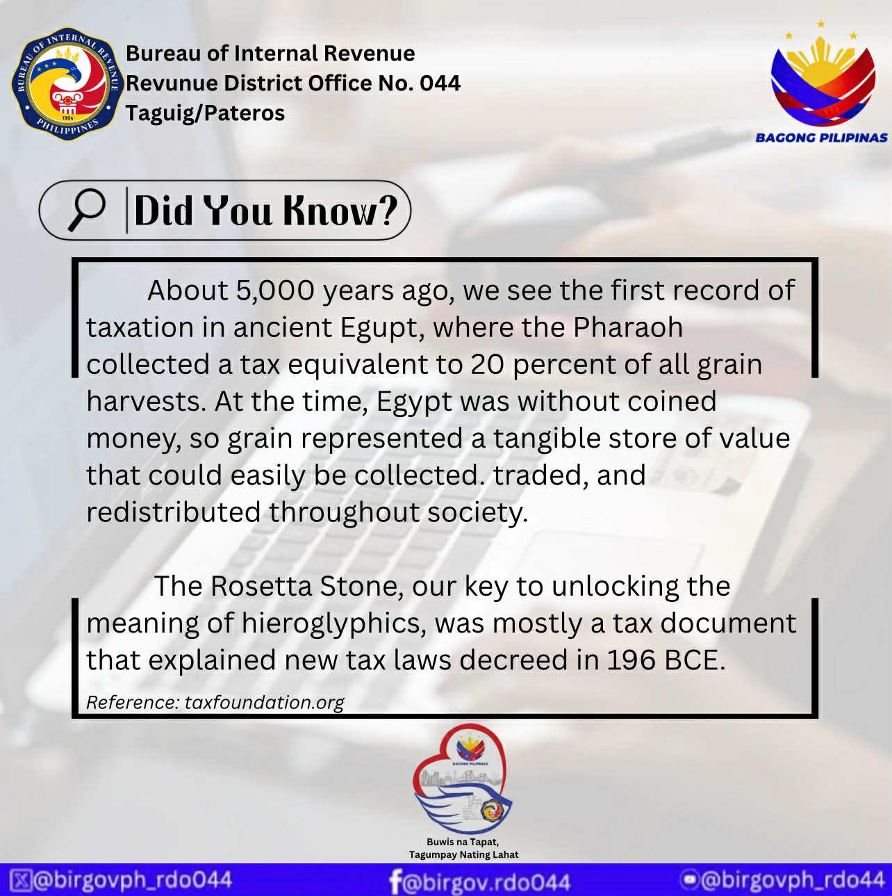 RDO 44... - BIR Revenue District Office 044 - Taguig/Pateros | Facebook