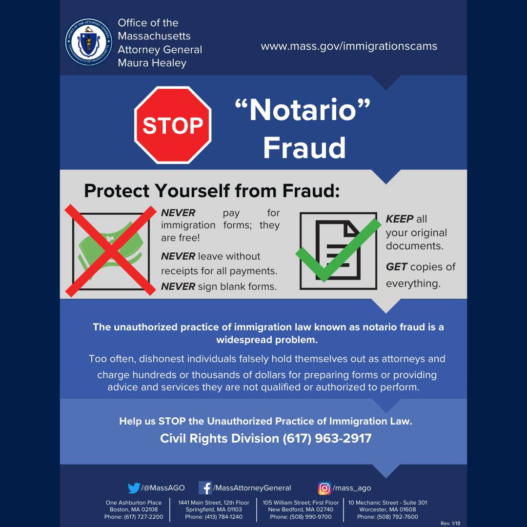 “Notario” Fraud / Al fraude... - Berkshire Immigrant Center | Facebook