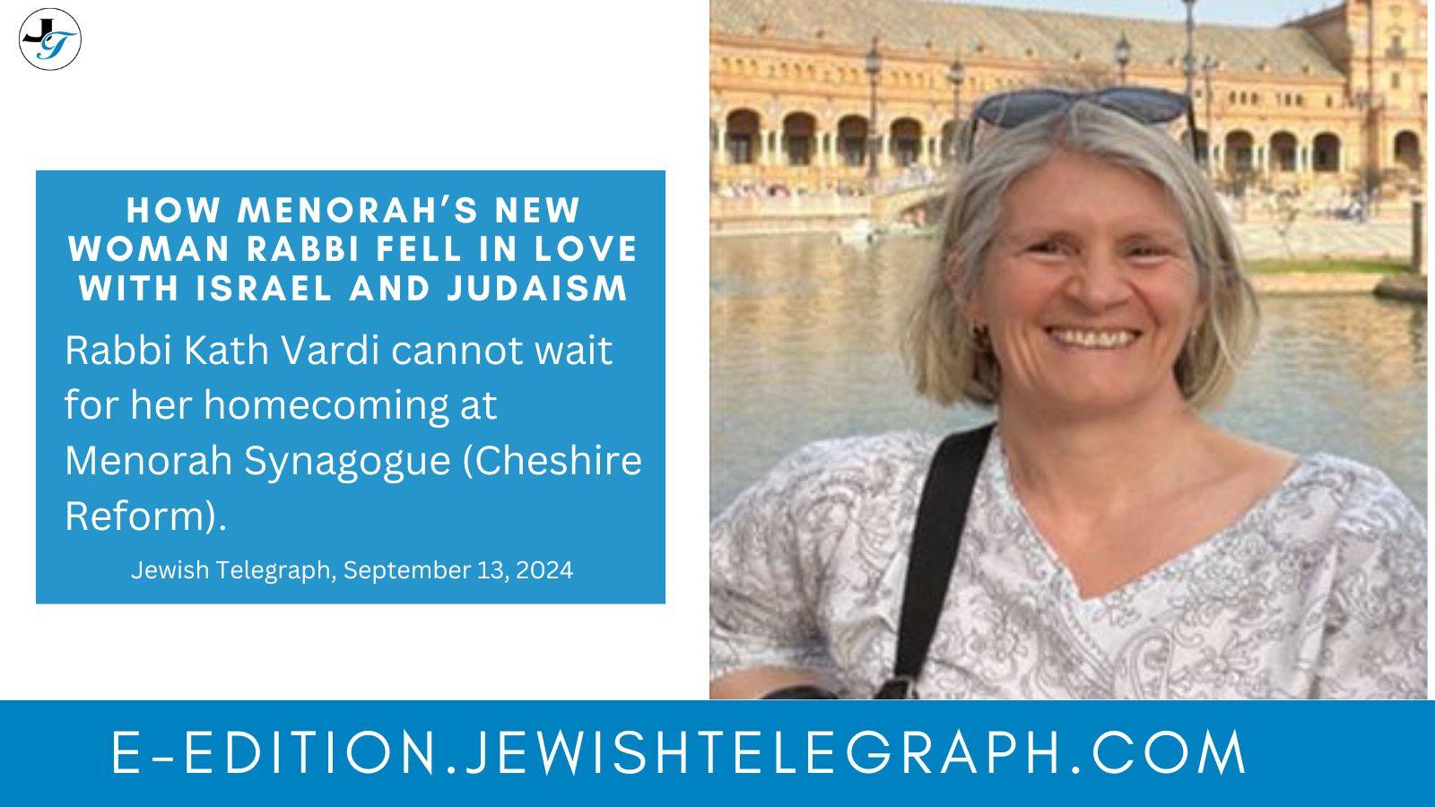 𝗛𝗼𝘄 𝗠𝗲𝗻𝗼𝗿𝗮𝗵’𝘀 𝗻𝗲𝘄 𝘄𝗼𝗺𝗮𝗻 𝗿𝗮𝗯𝗯𝗶 𝗳𝗲𝗹𝗹 𝗶𝗻... - Jewish Telegraph | Facebook