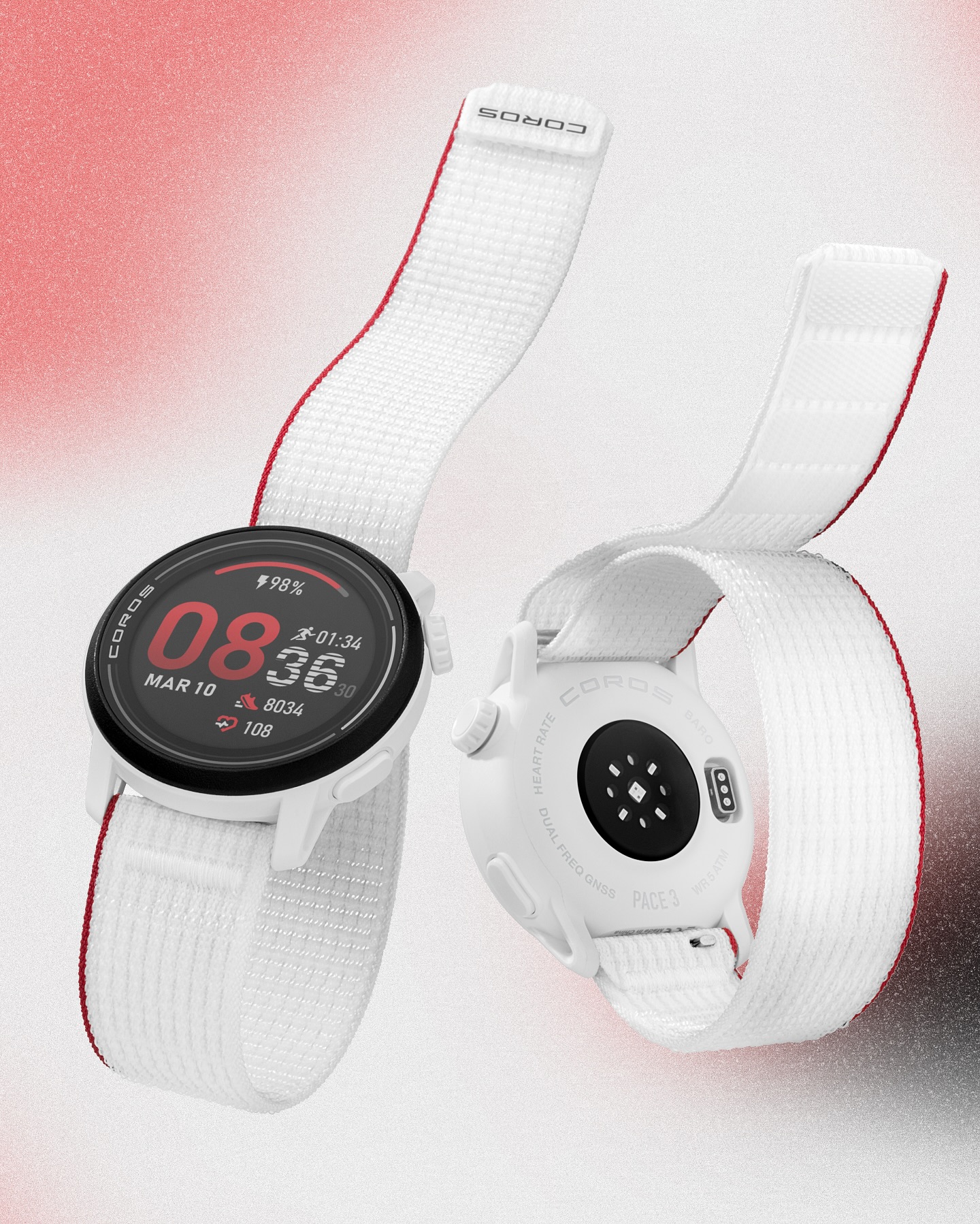 Give your wrist a fresh look with the Chalk nylon band for PACE 3 