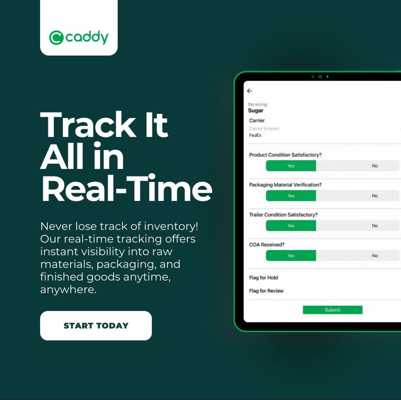 Caddy Inventory & Traceability