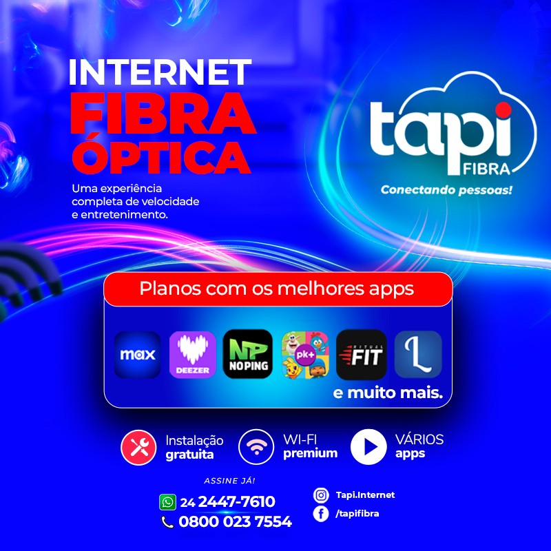 Tapi - 🌟 Descubra a Nova Era da Internet com Tapi Fibra! 🌟 Chegou a ...