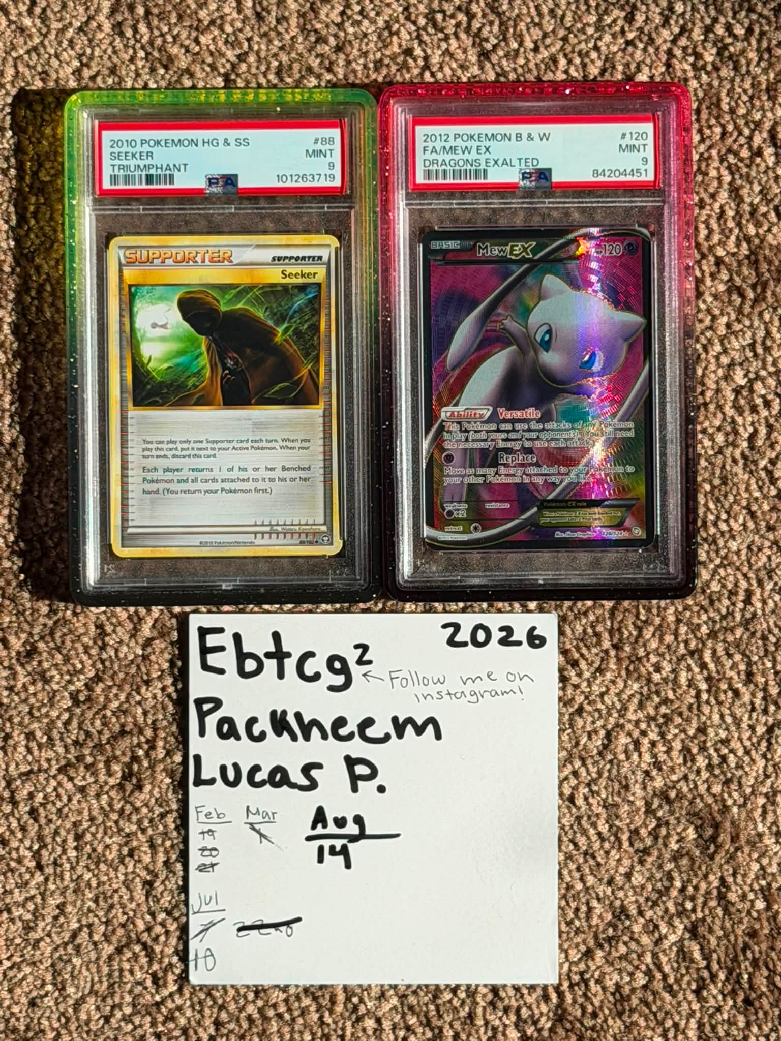 PSA 9 Dragons Exalted UR Mew Ex for sale or trade with PSA 9 Seeker