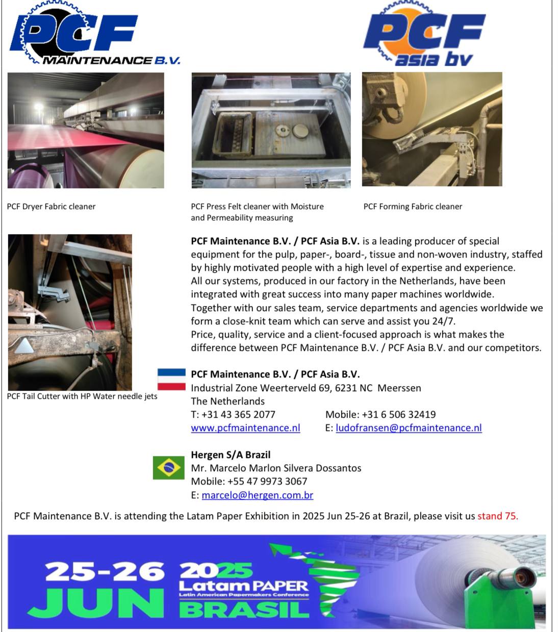 PCF Maintenance BV. | Meerssen