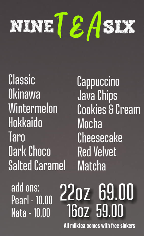 Nine TEA Six - Craving for milk tea? Satisfy your craving!...