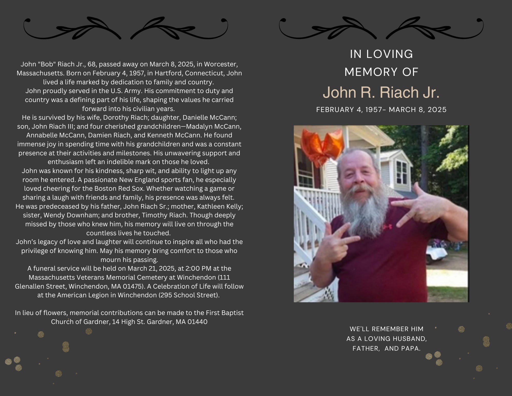 First - In loving memory of one of our church family ️ | Facebook