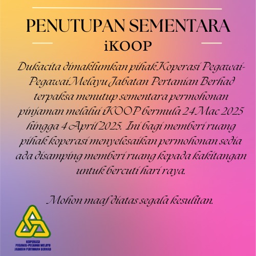 Koperasi - PENUTUPAN SEMENTARA IKOOP Dukacita dimaklumkan pihak ...