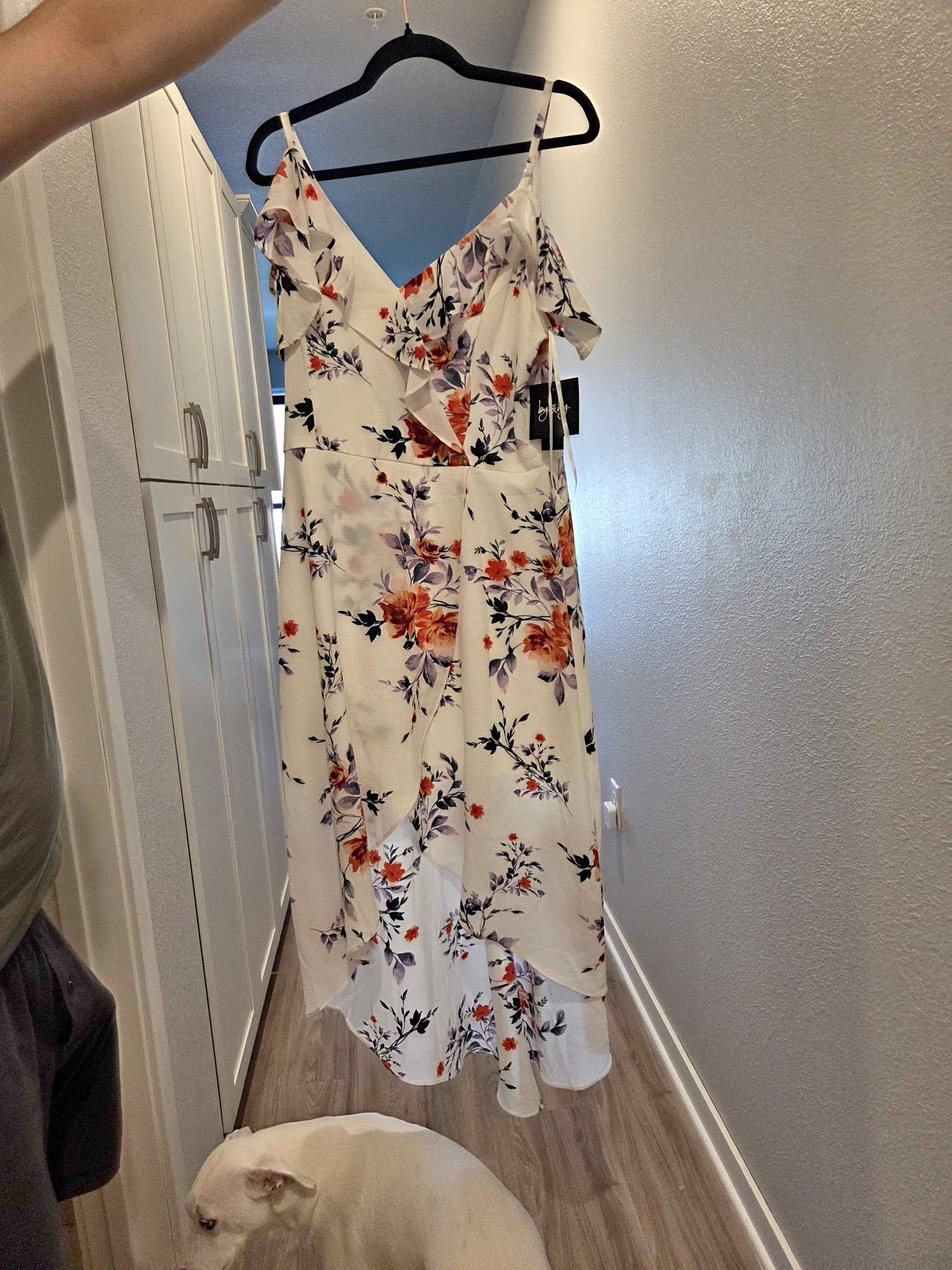 white fall dress Falling Head Over Heels Babydoll In or special occasion Size:3XL/4XL Elegant Rust Cool-shoulder V-neck cf-size-11