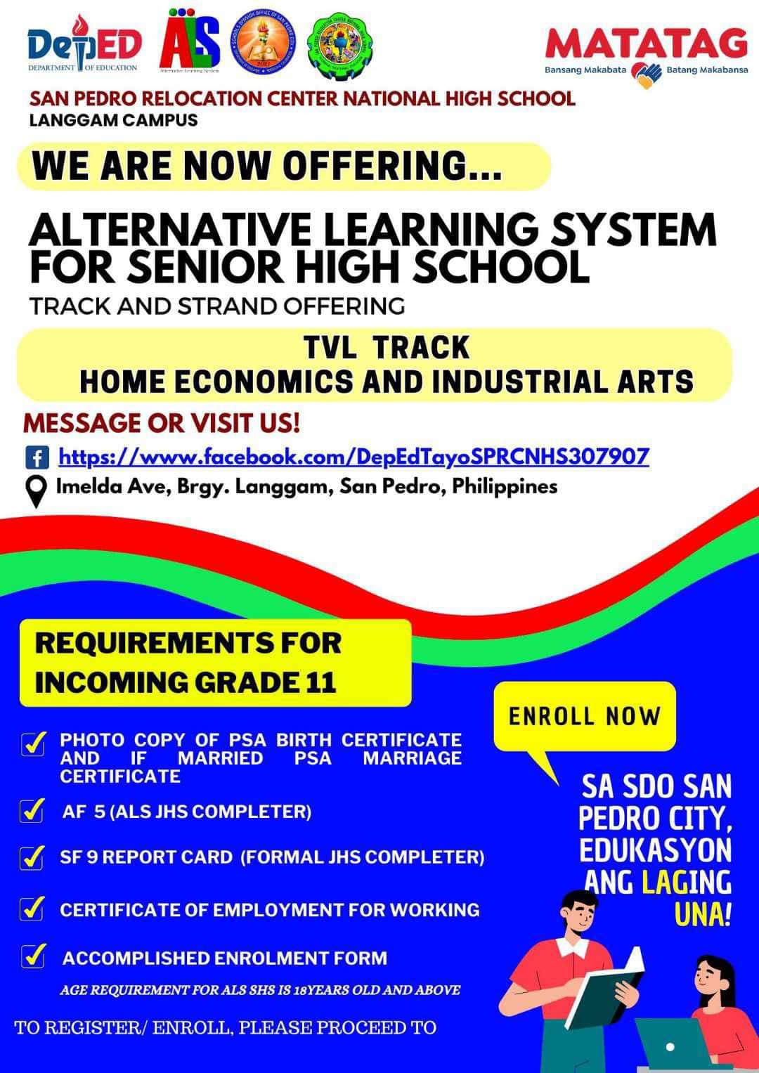 SAN... - DepEd Tayo San Pedro Relocation Center NHS - Laguna | Facebook