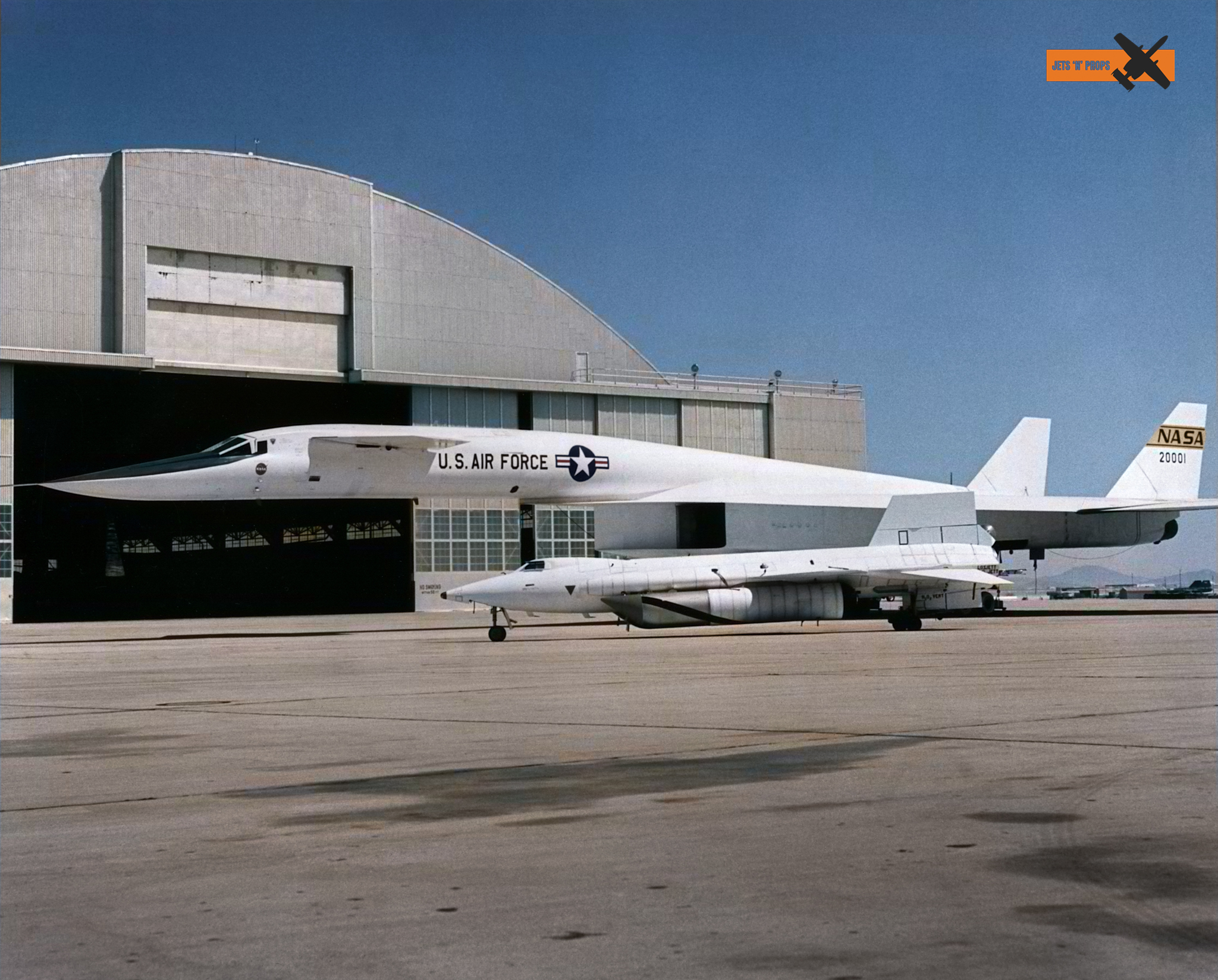 Jets - The X-15A-2 with drop tanks and ablative coating is shown parked ...