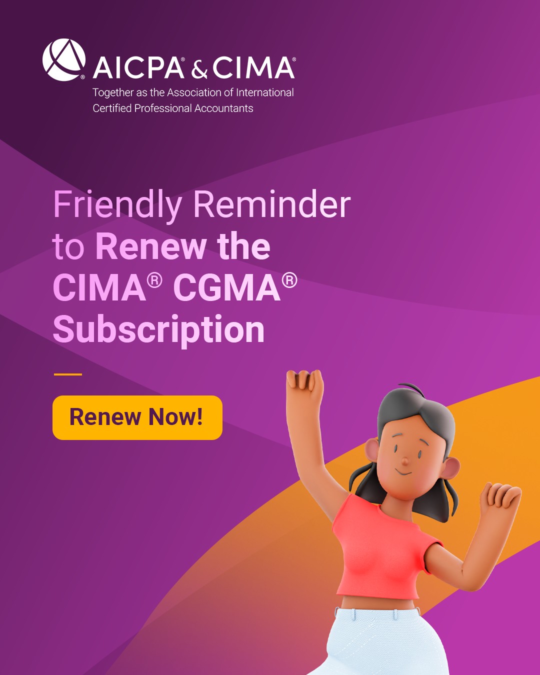 Aicpa-Cima - 😊 Friendly Reminder! The CIMA CGMA student subscription is ...