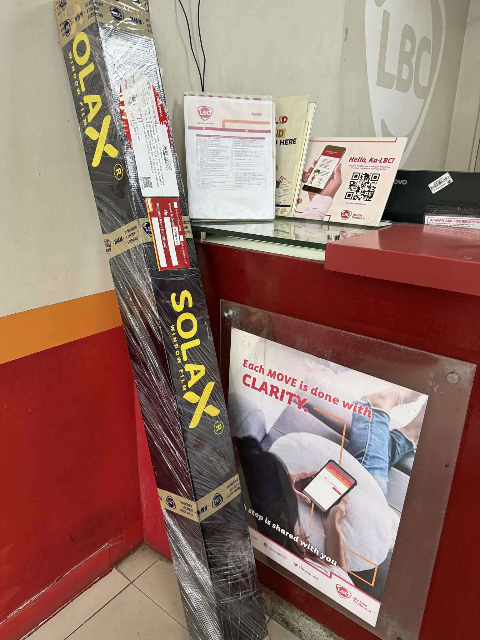 Shipped via LBC 1 roll... - Solax Window Film Philippines | Facebook