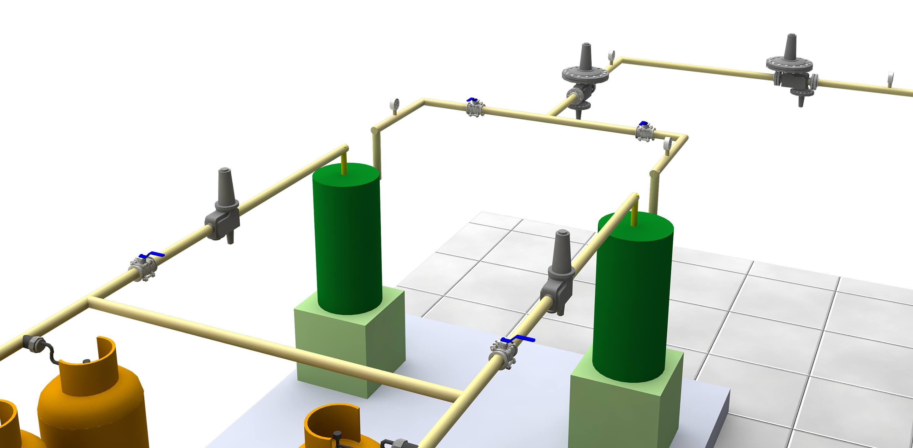 LPG Reticulating System 3D model - Quality Engineering