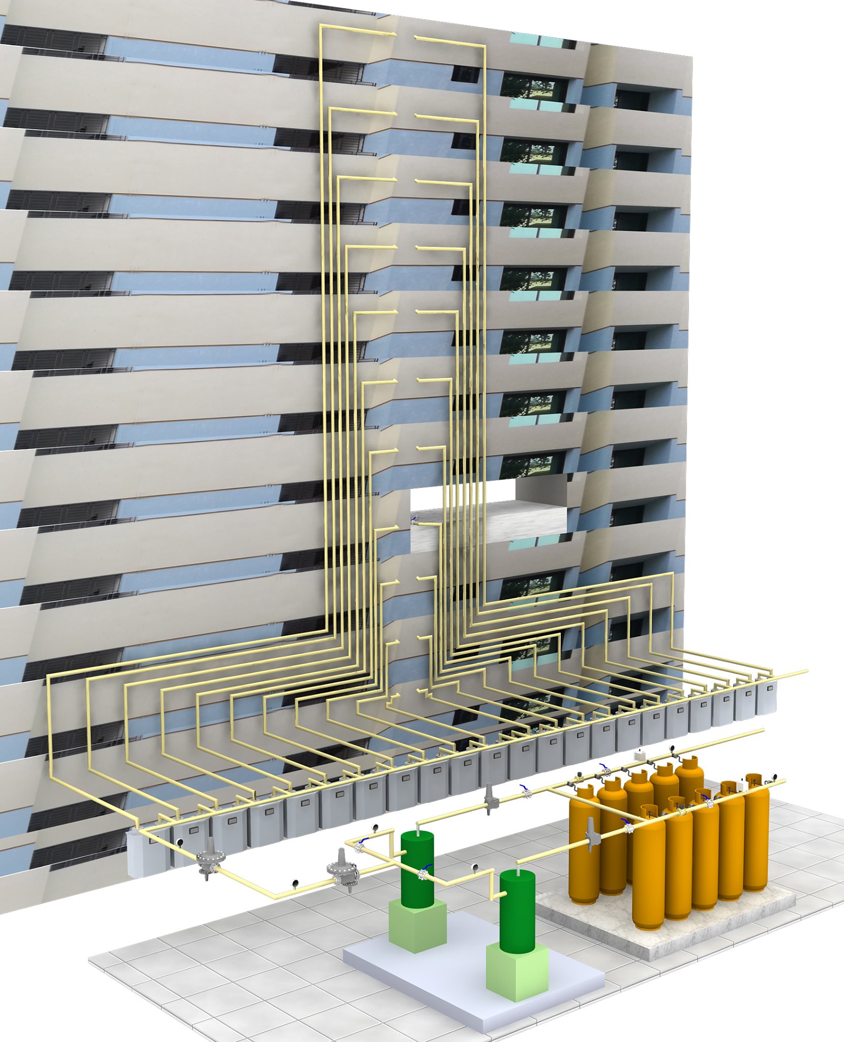 LPG Reticulating System 3D model - Quality Engineering