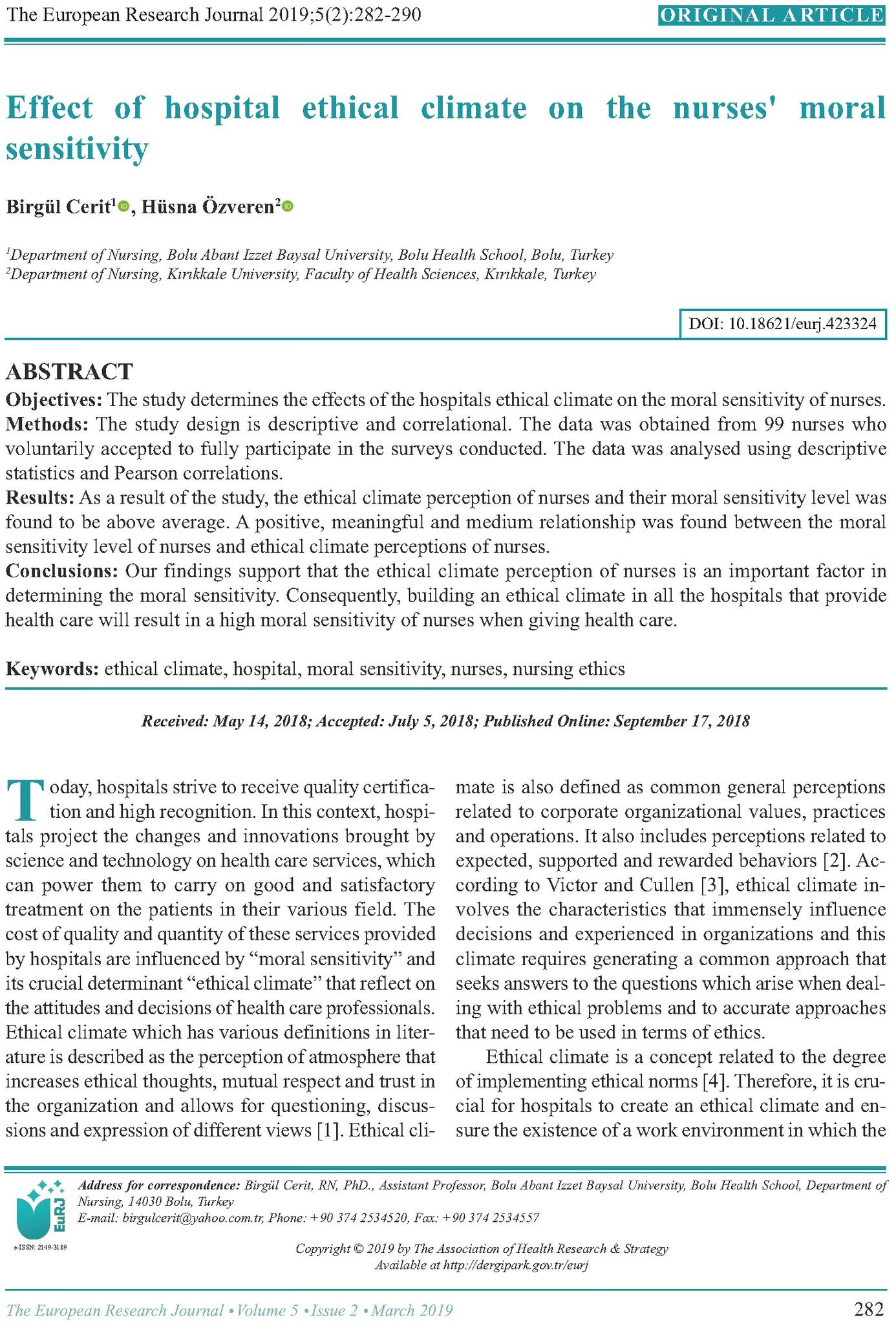 The European Research Journal