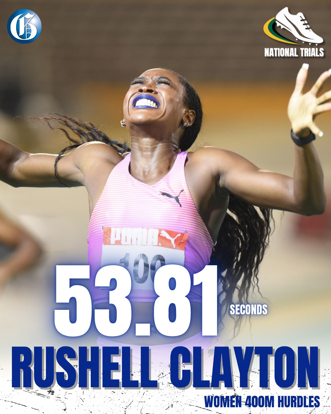 Jamaica Gleaner - Rushell Clayton clocked 53.81 seconds to... | Facebook