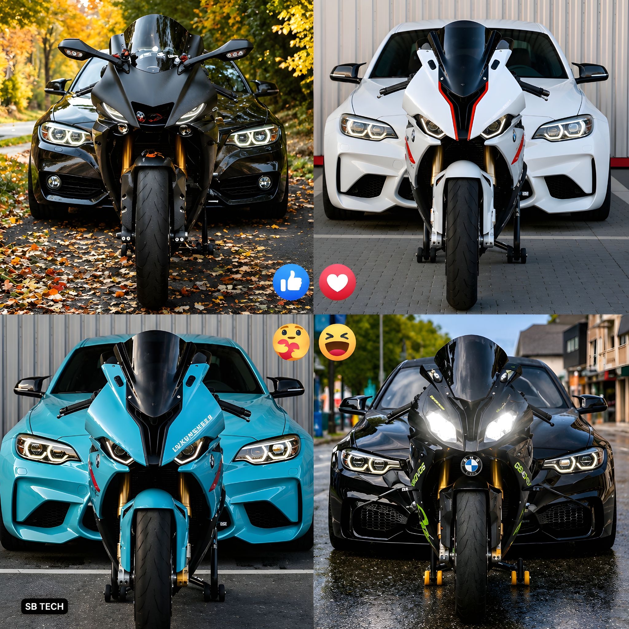 Emotional Addict セット The BMW S 1000 RR and BMW M4 are both performance machines from