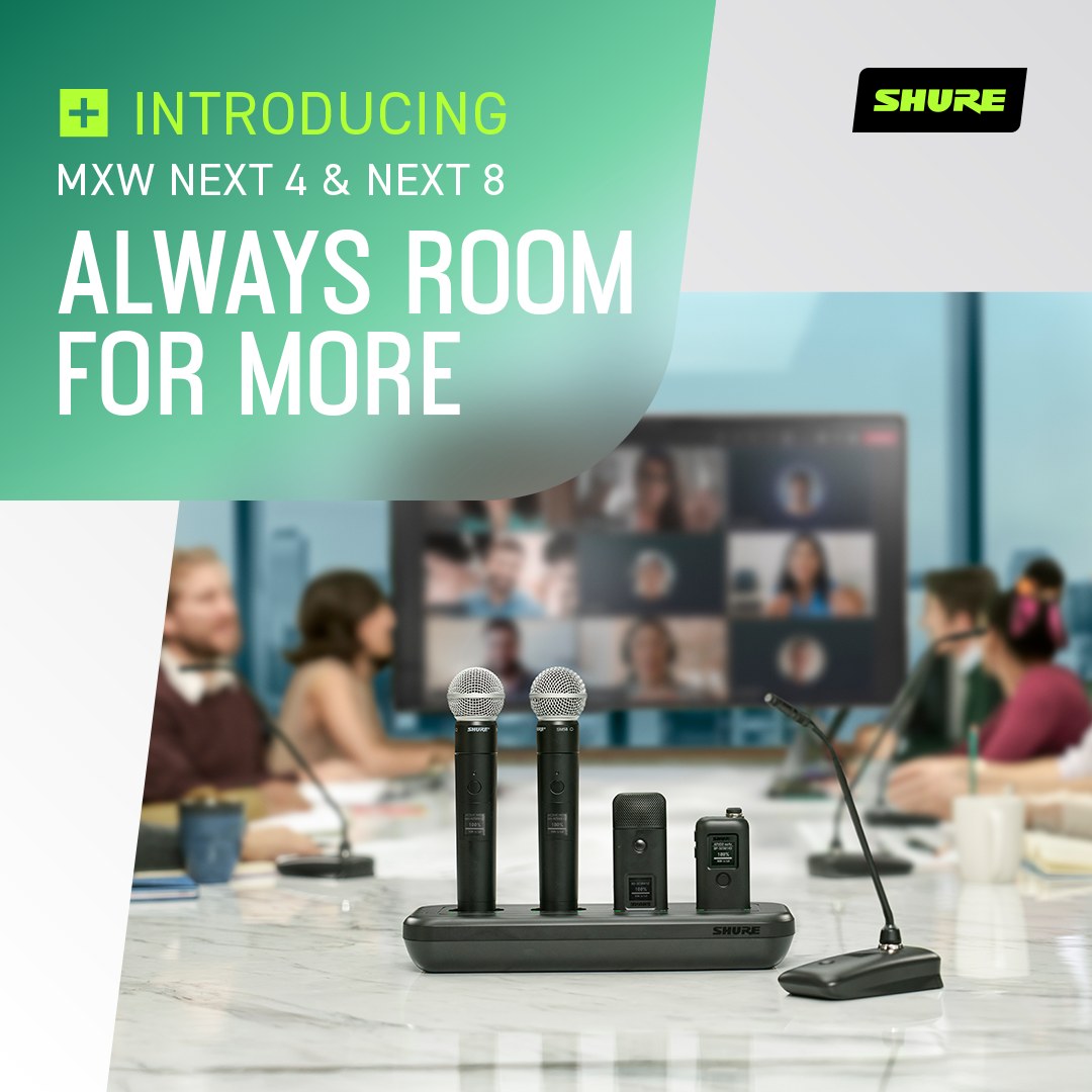 Shure - Say Hello to Next-Level Hybrid Audio with MXW neXt 4 & neXt 8 ...