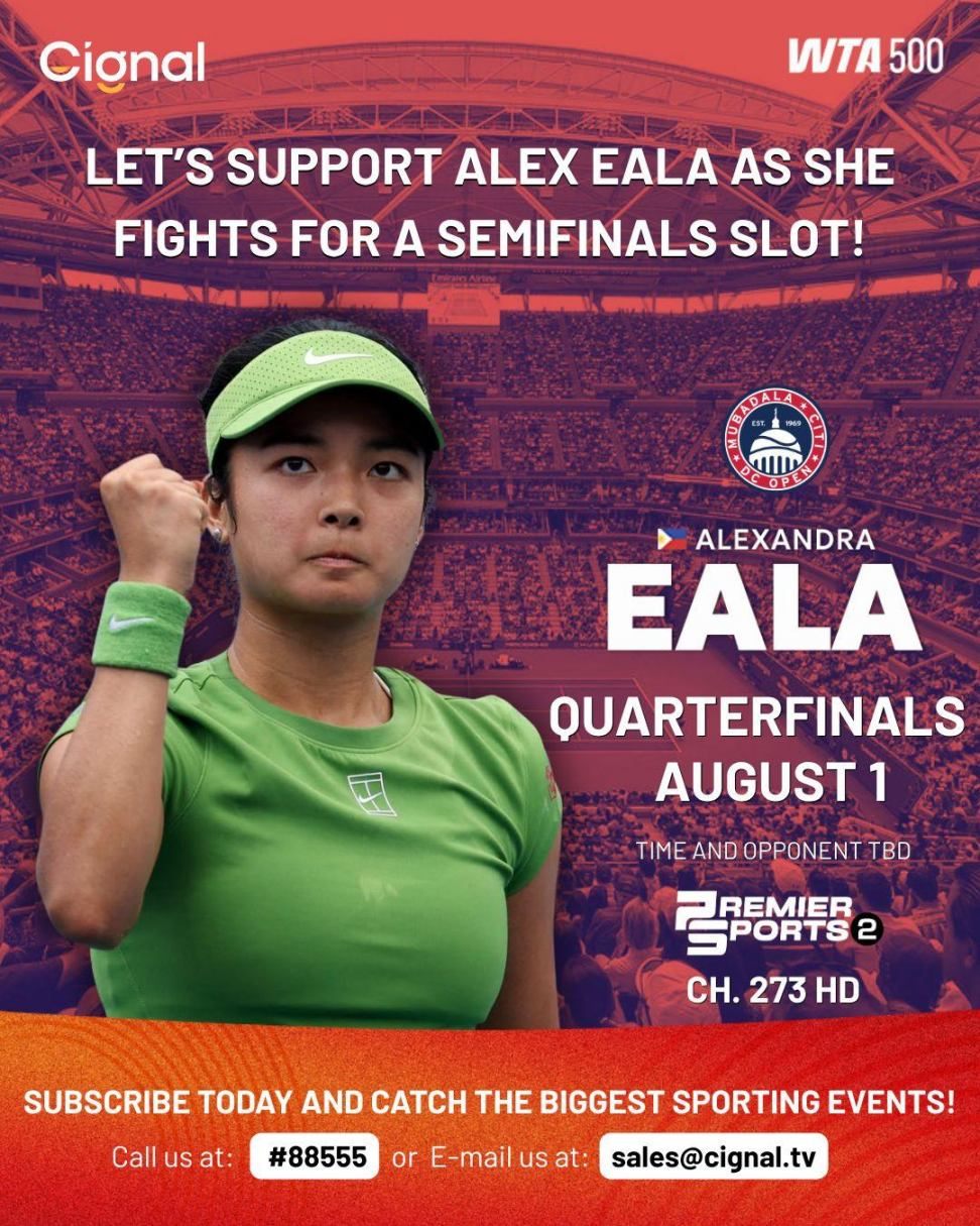 One win away from the semifinals! 🎾 Alex Eala continues her