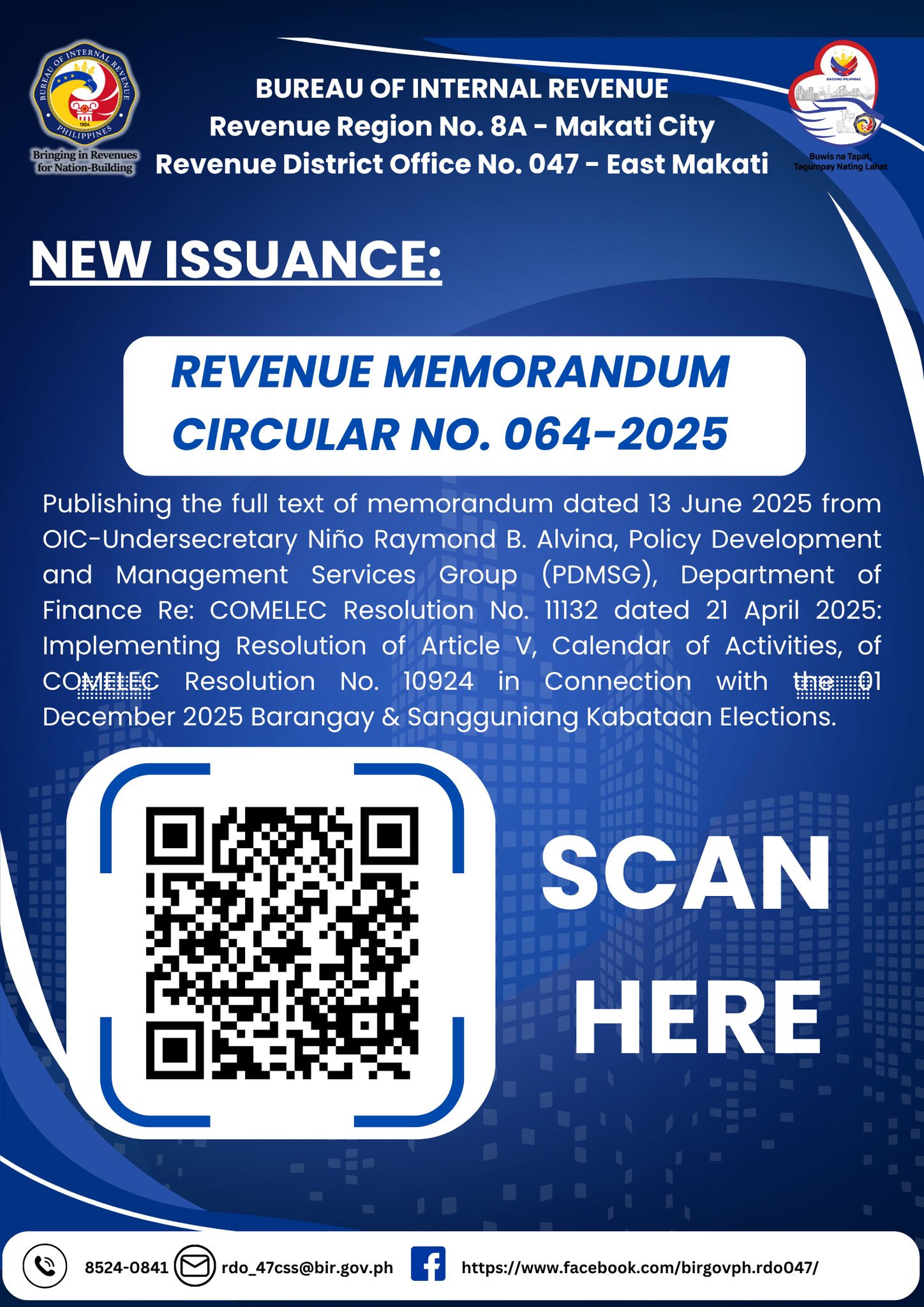 July 08,... - BIR Revenue District Office 047 - East Makati | Facebook