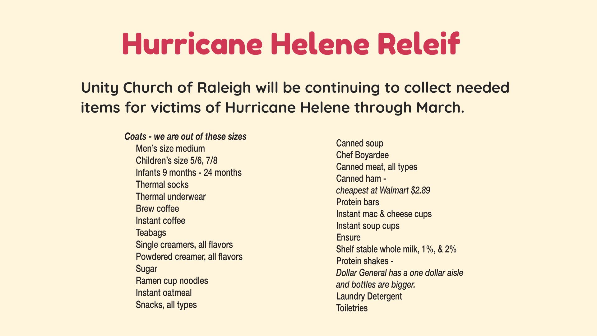 Unity Church of Raleigh | Raleigh NC