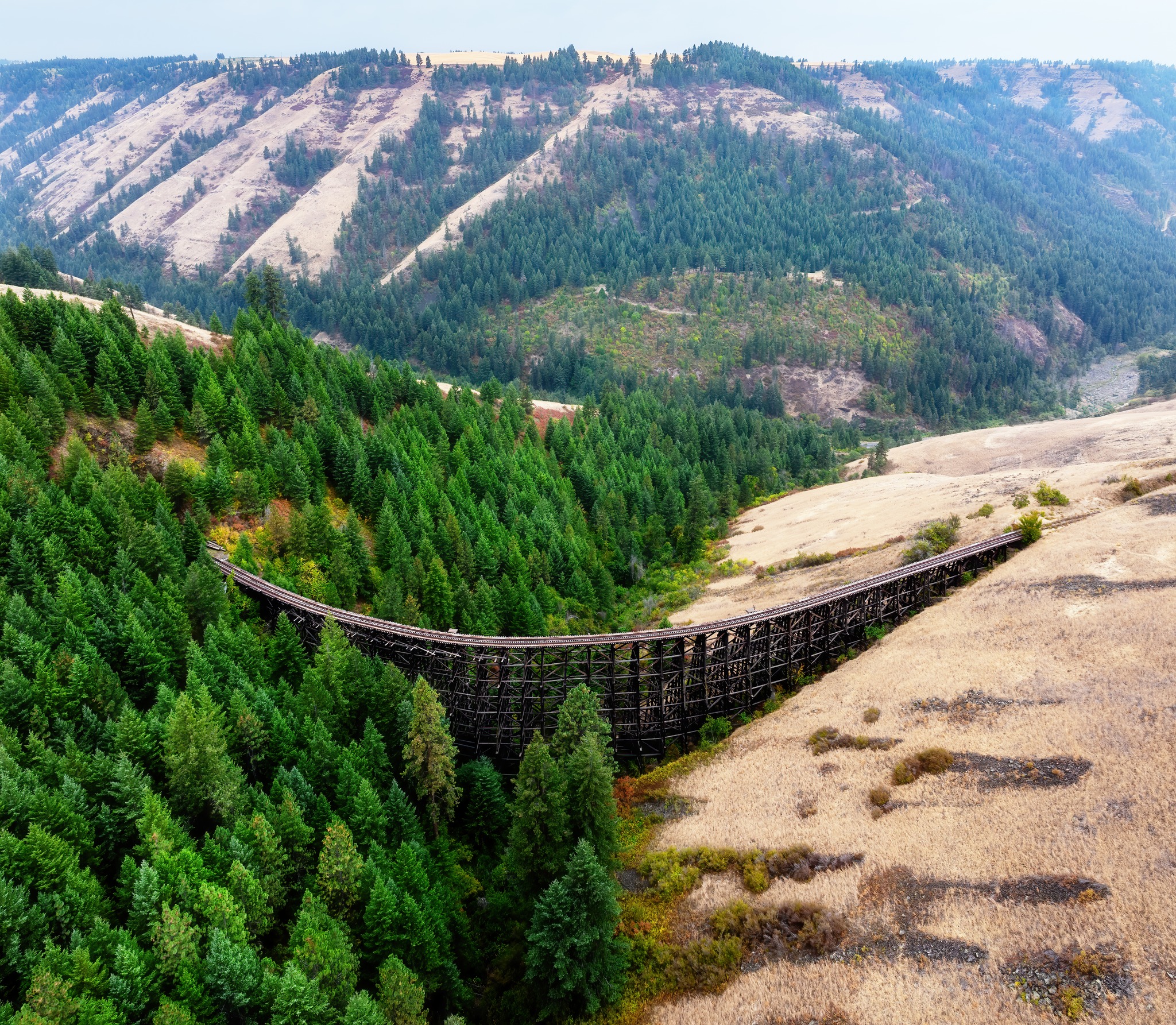 Half Moon Train Trestle Bridge near Winchester Idaho