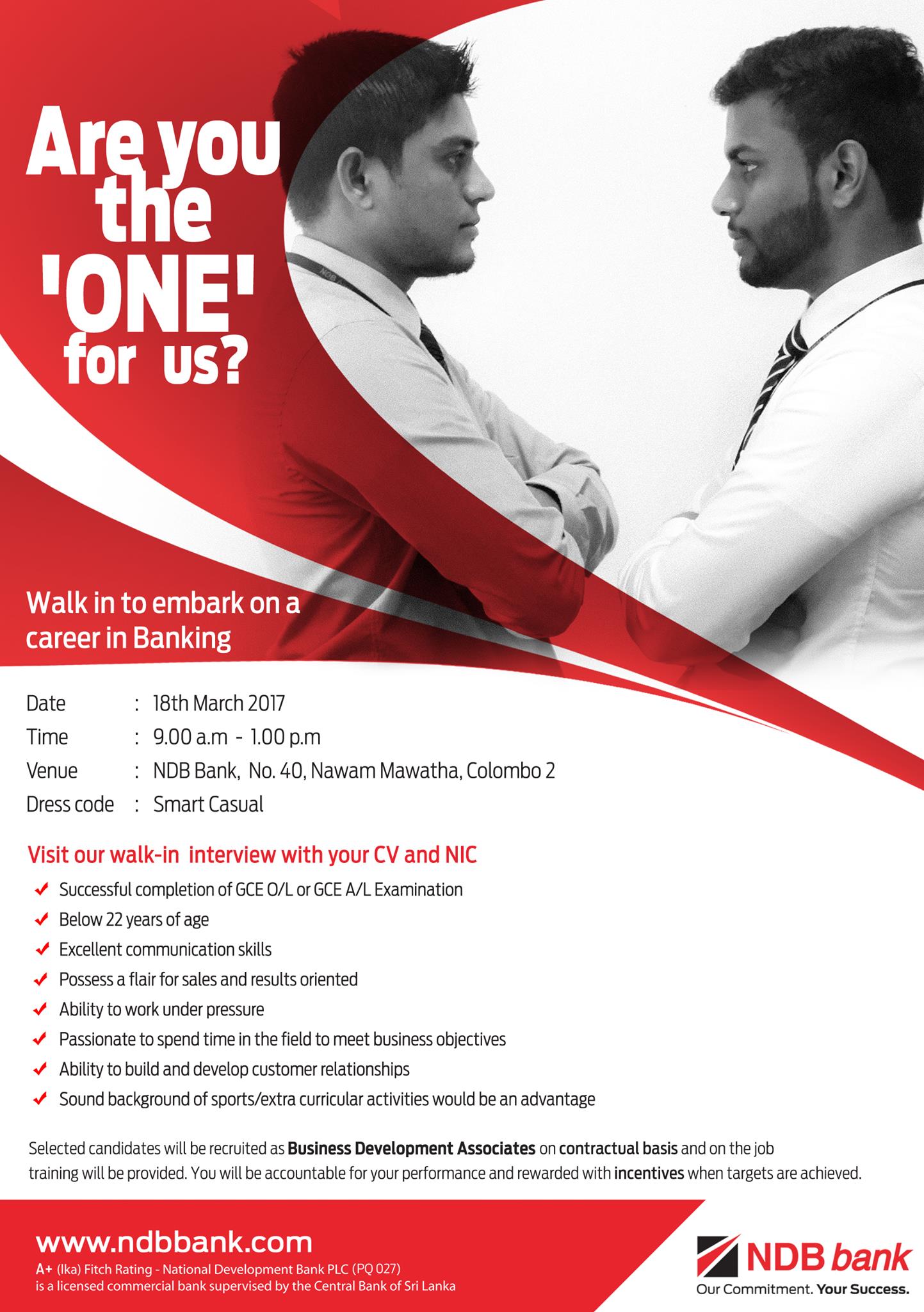 NDB Bank - We are recruiting Visit us for a walk in Interview! | Facebook
