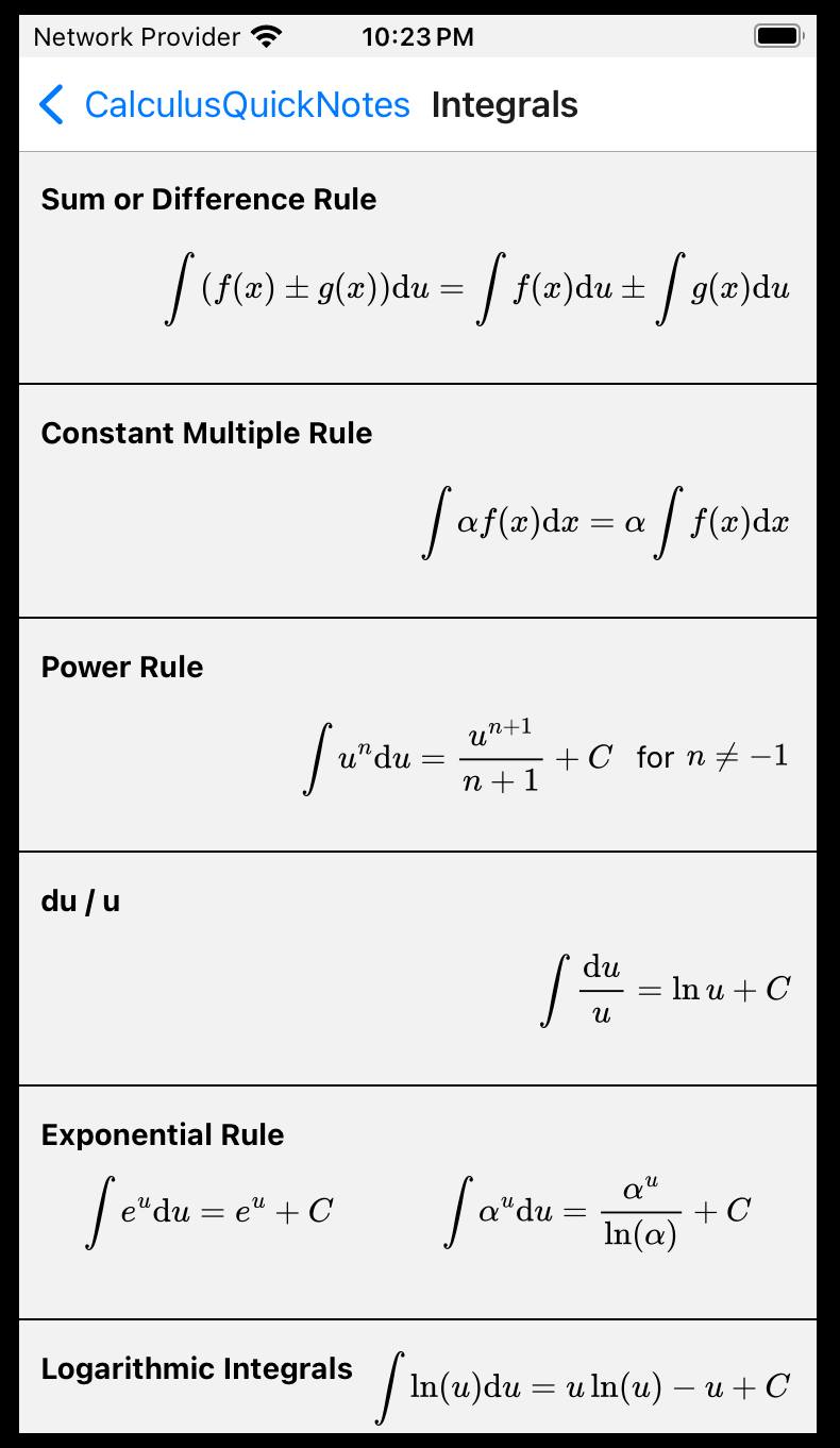 Calculus Quick Notes