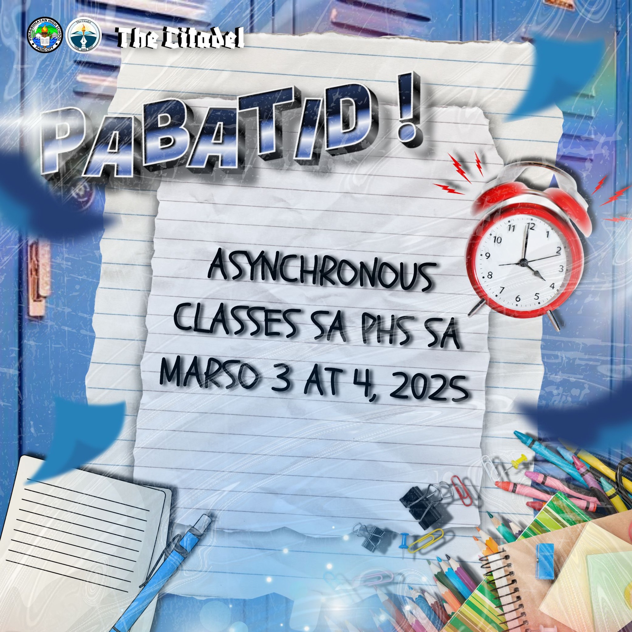 PHS - PABATID‼️ ASYNCHRONOUS CLASSES SA PHS SA MARSO 3 AT 4, 2025 ...