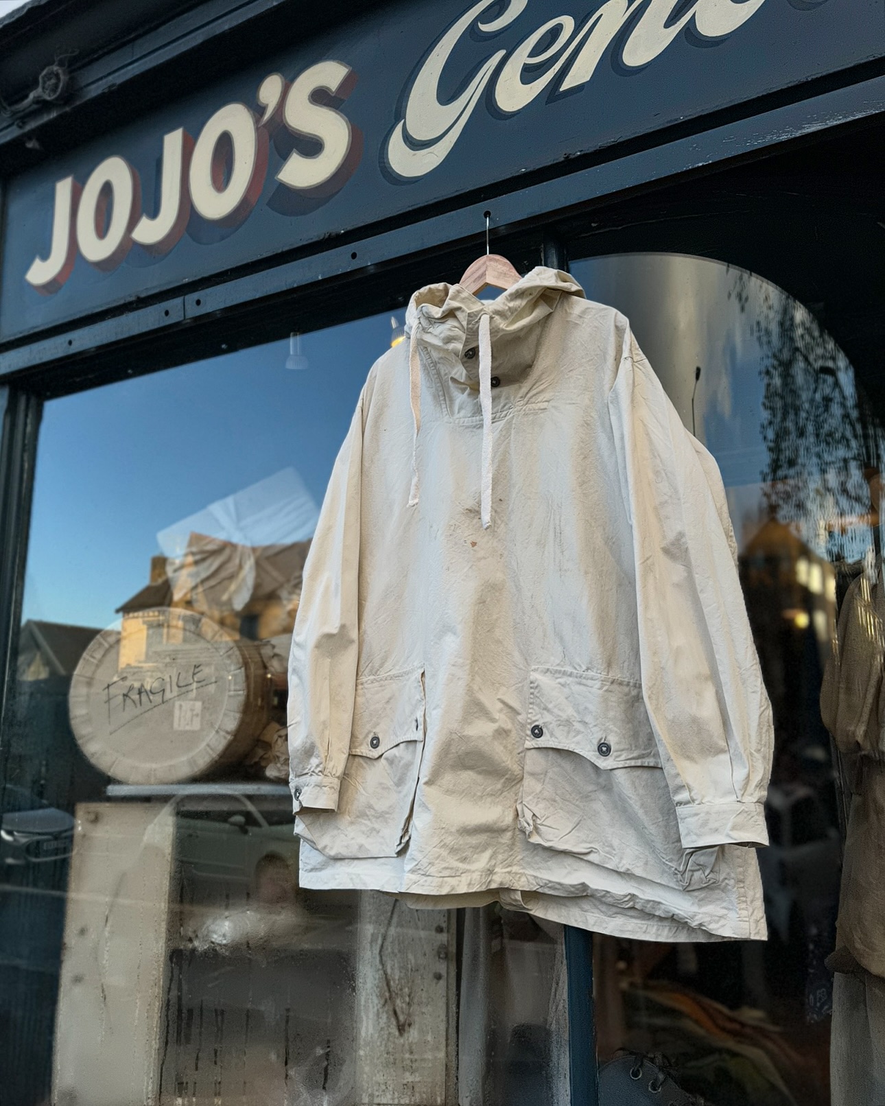 Original WW2 Swedish Army Canvas Snow Smock. Suits: XL ?? (p2p 