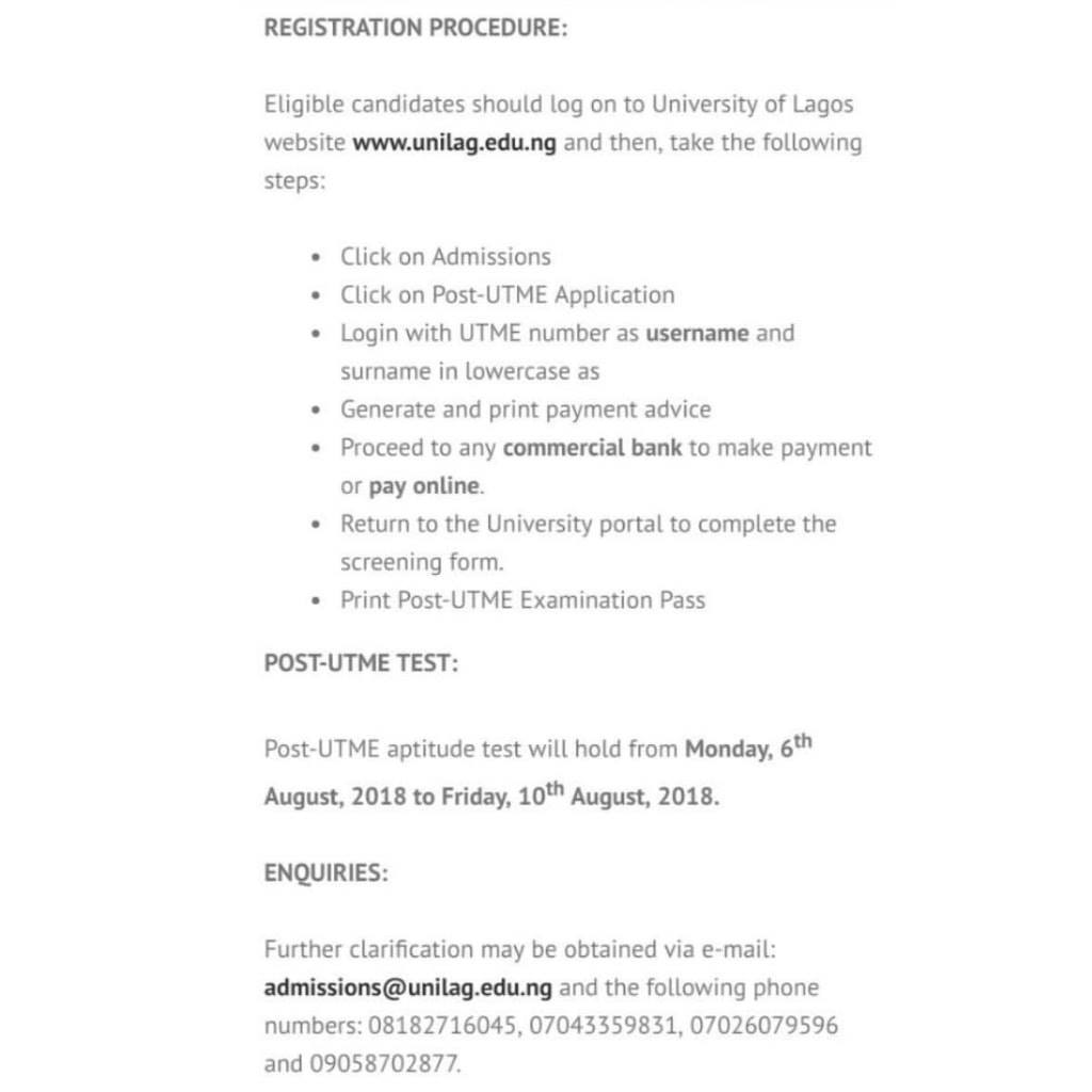 UNILAG Gist