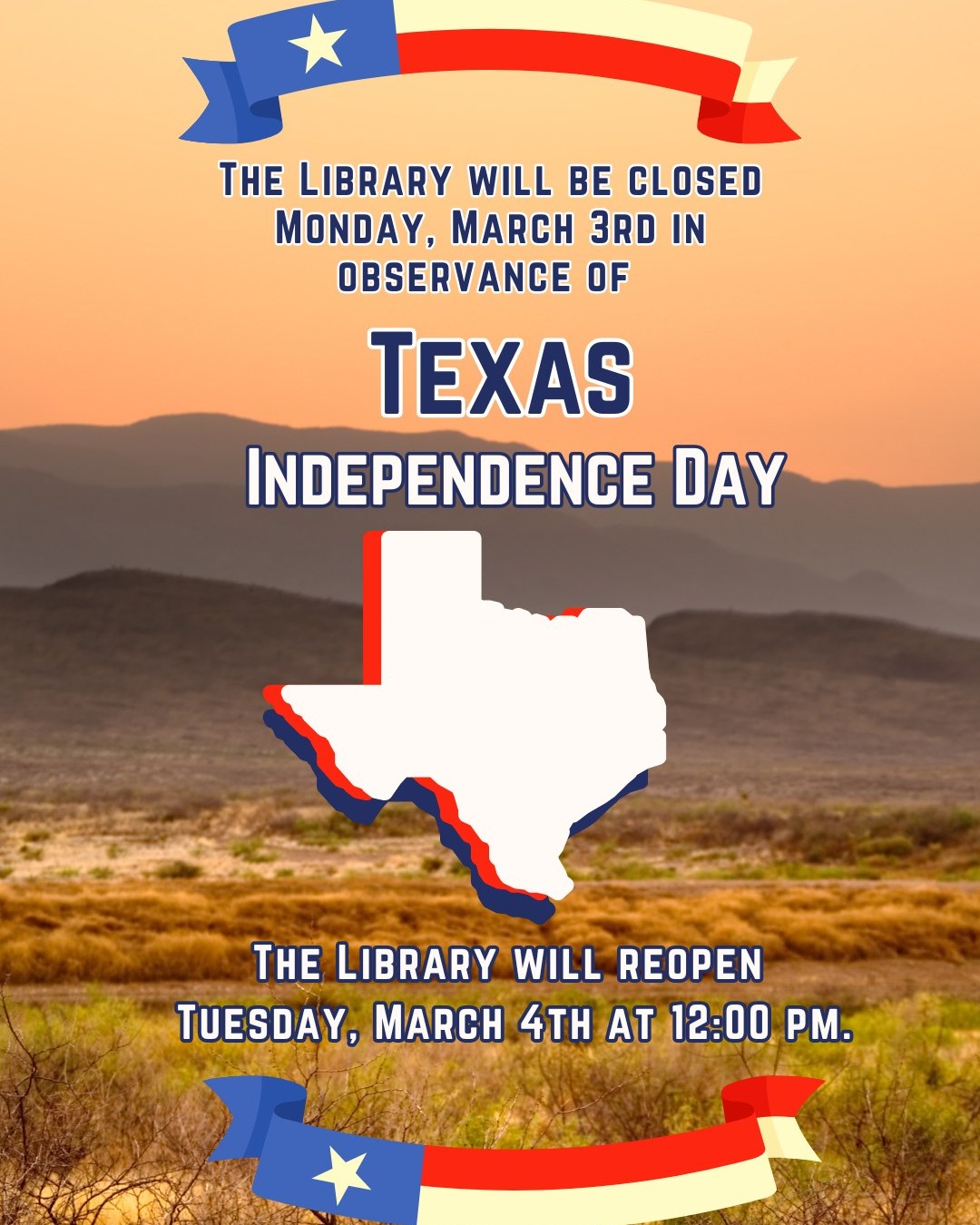McCulloch - The Library will be closed Monday, March 3rd in observance ...