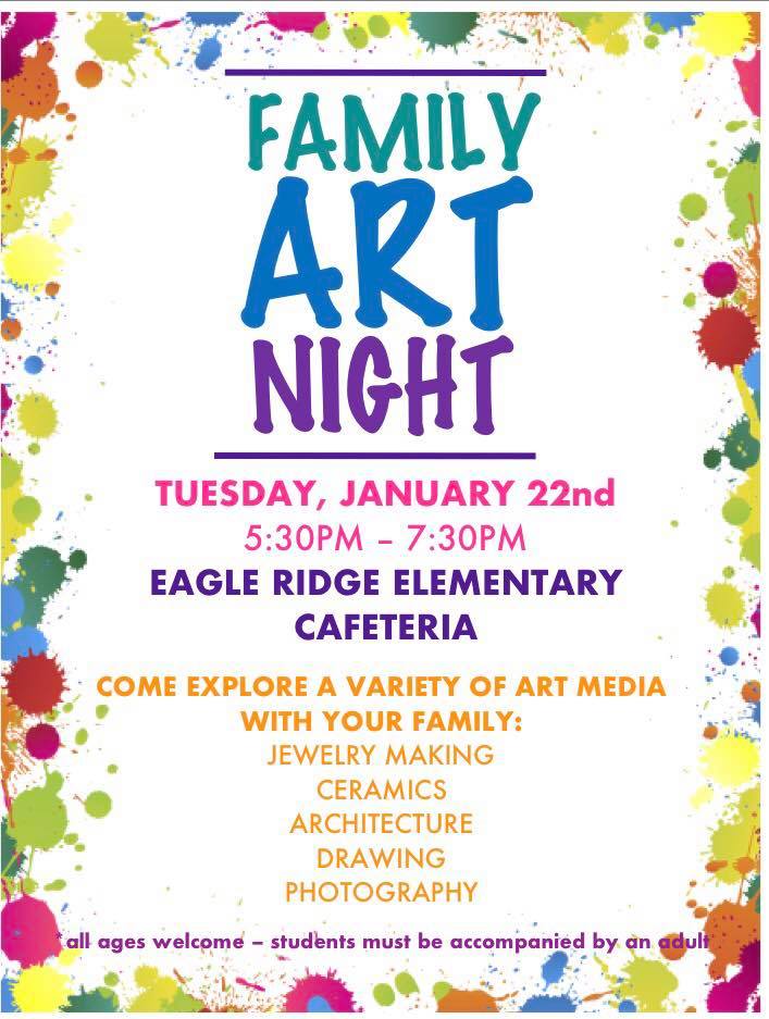 Eagle Ridge Elementary PTA - Art Night – join us tonight 1/22 from 5:30 ...