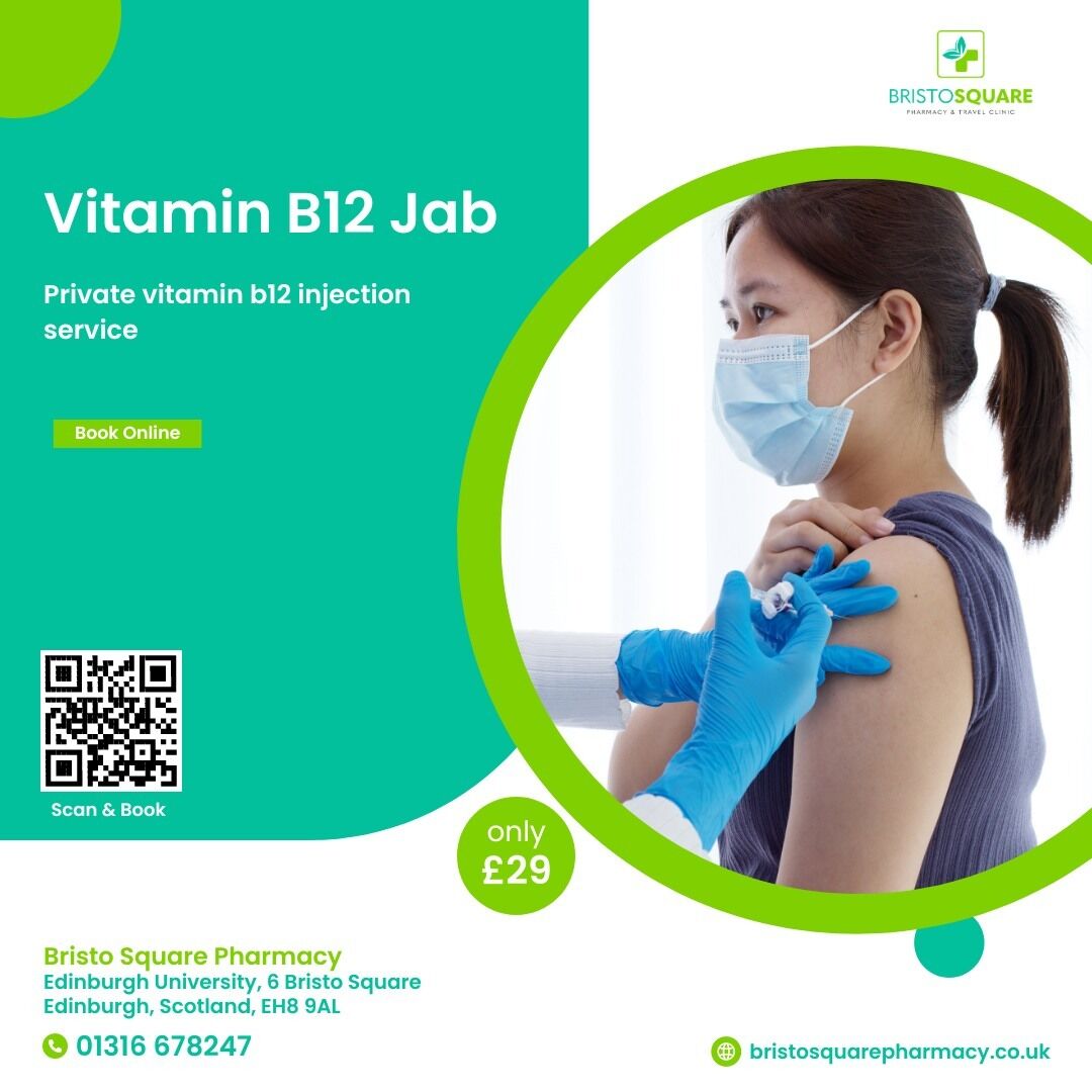 vitamin b12 injection edinburgh Bristo Square Pharmacy anemia treatment