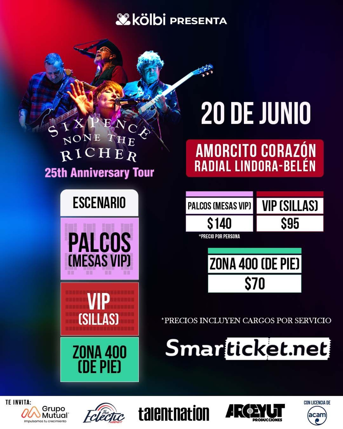 Backstage - #CONFIRMADO | ¡Sixpence None the Richer en Costa Rica! . 📍 ...