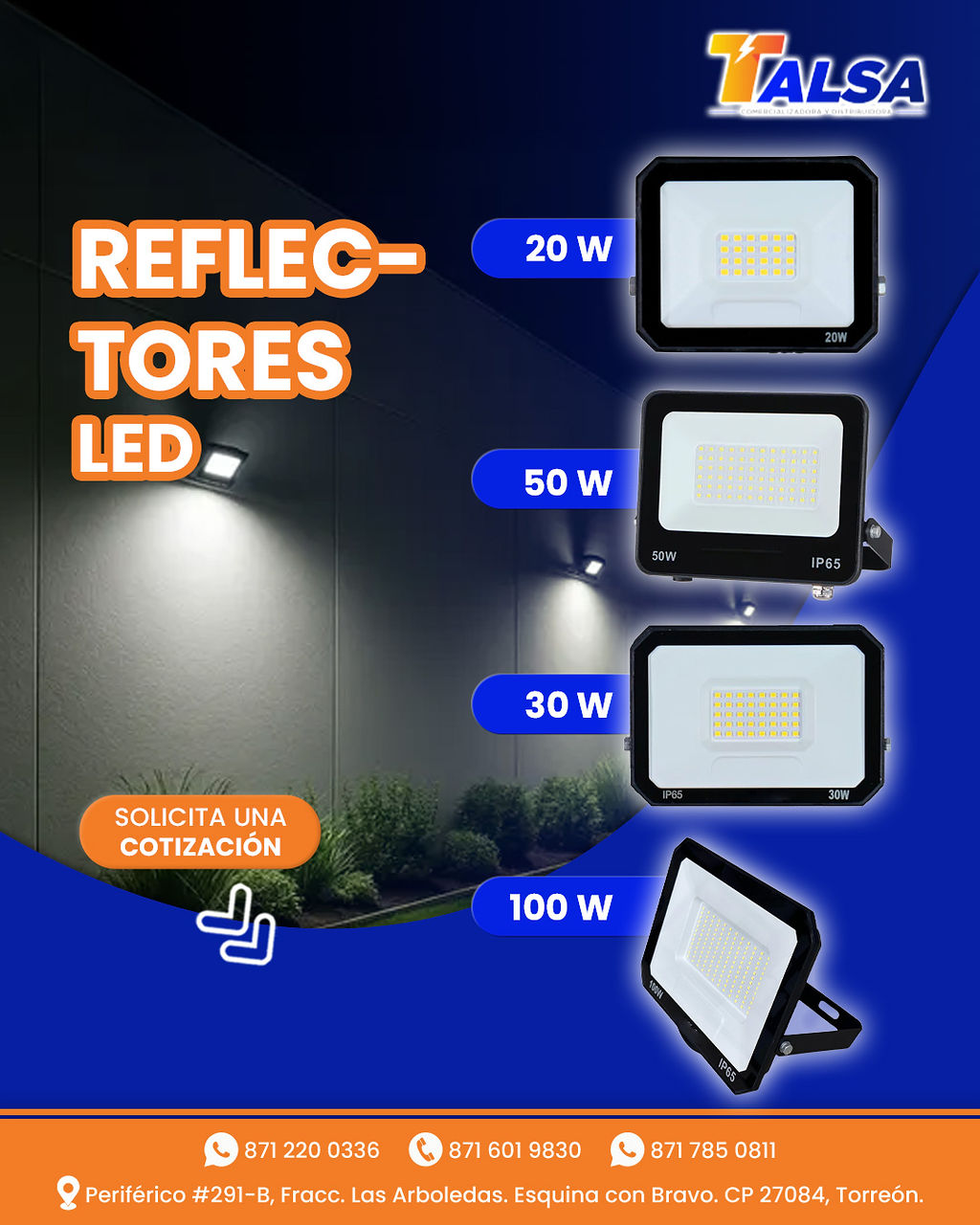 Comercializadora - 💡 Ilumina cualquier espacio con nuestros reflectores ...