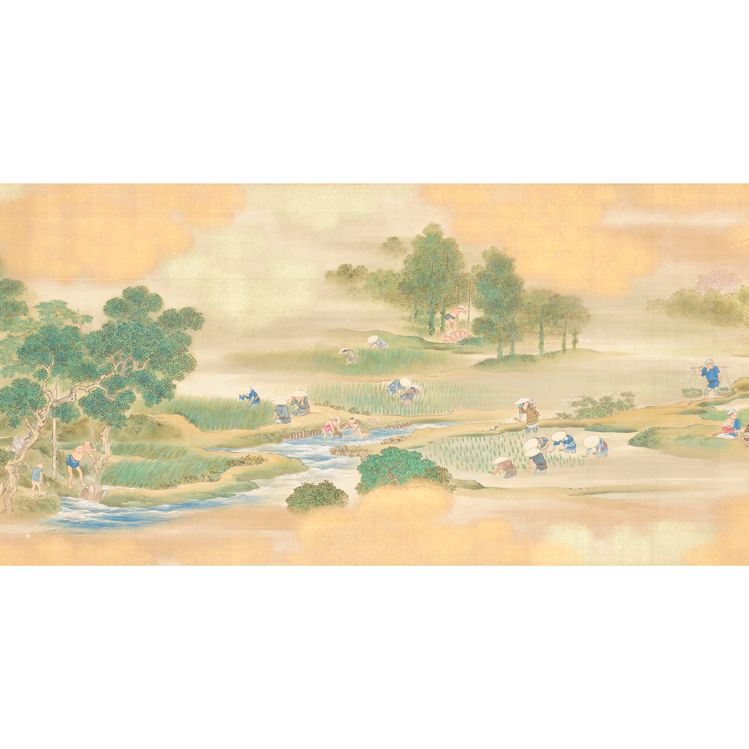 幕末の平安四名家　塩川文麟　四条派　山水画　掛軸 7/19開催⛰️講演会「幕末の平安四名家 塩川文麟とその時代」 幕末から