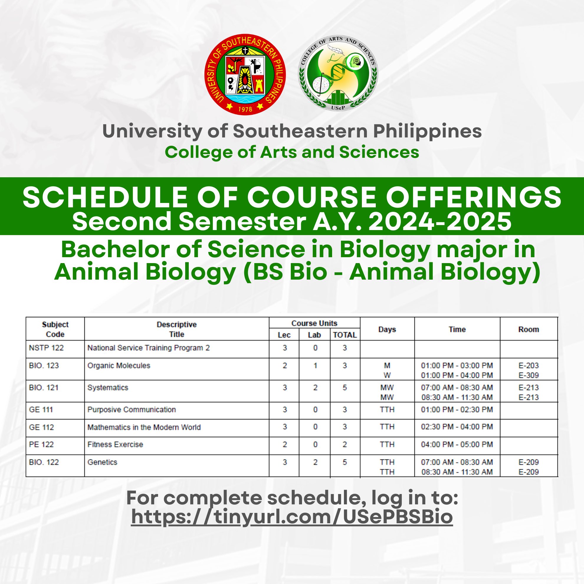 USeP - [𝗘𝗡𝗥𝗢𝗟𝗟𝗠𝗘𝗡𝗧 𝗔𝗗𝗩𝗜𝗦𝗢𝗥𝗬] 𝐒𝐜𝐡𝐞𝐝𝐮𝐥𝐞 𝐨𝐟 𝐂𝐀𝐒 𝐔𝐧𝐝𝐞𝐫𝐠𝐫𝐚𝐝𝐮𝐚𝐭𝐞 𝐂𝐨𝐮𝐫𝐬𝐞 ...