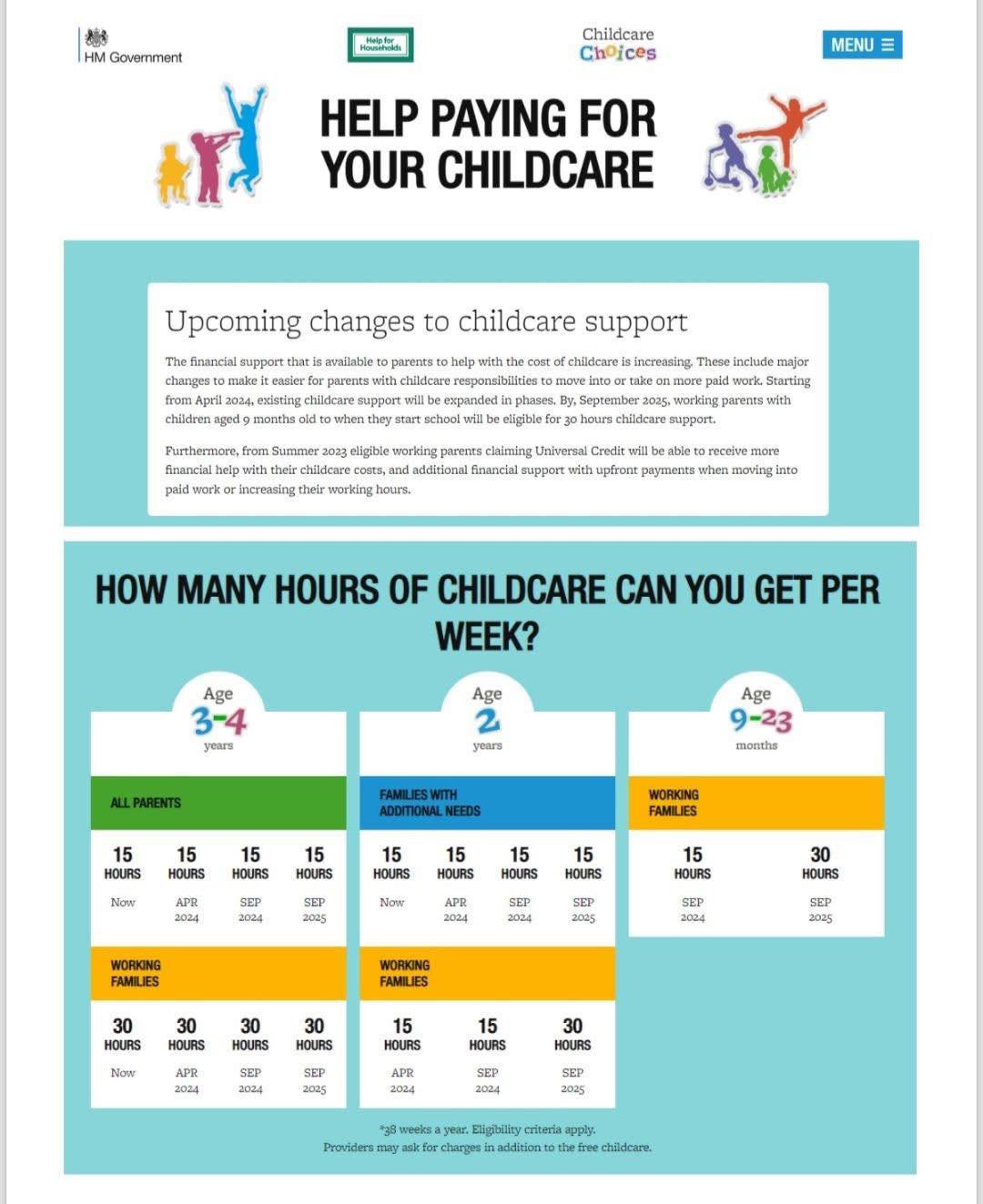 Handale Primary School - Changes to Childcare Support - Get in touch if ...