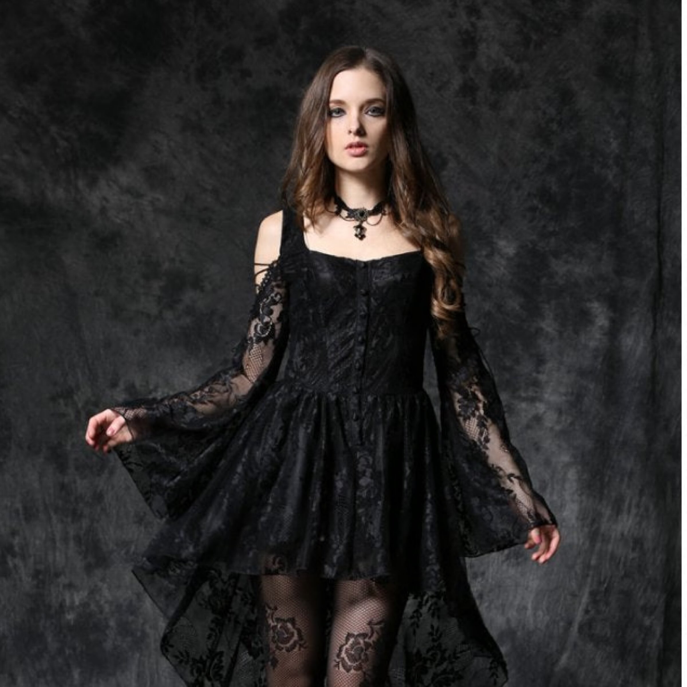 goth black lace dress The Halloween Queen 🖤🌚🖤 Step into the darkness with this ethereal, dark spirited mini dress. A stunning combination of a fitted corset bustier, mini dress at the front and longer layered Black Casual Dresses - Wedding Dresses For 2Nd Marriage Weight:1 Kg Inspired Weddings Luxury Gothic