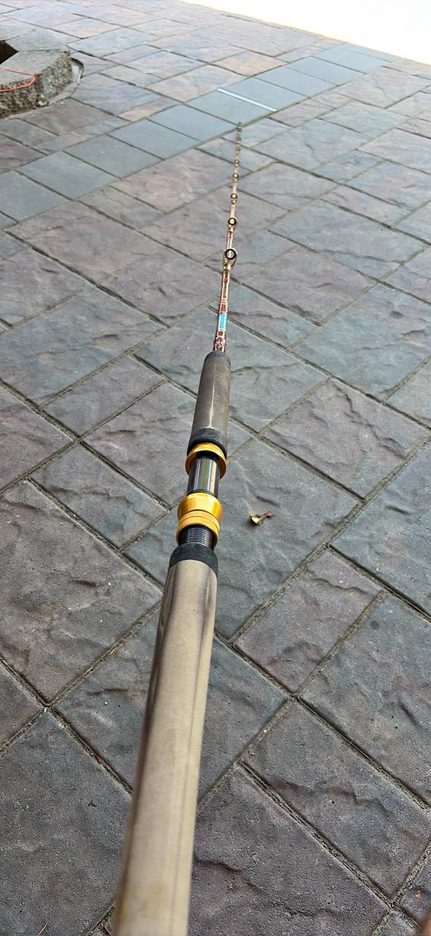 california fishing poles black & yellow Bigwater Conventional Rod Black/Red/Yellow 9' Sports Outdoors The two Fishing Rods for sale in