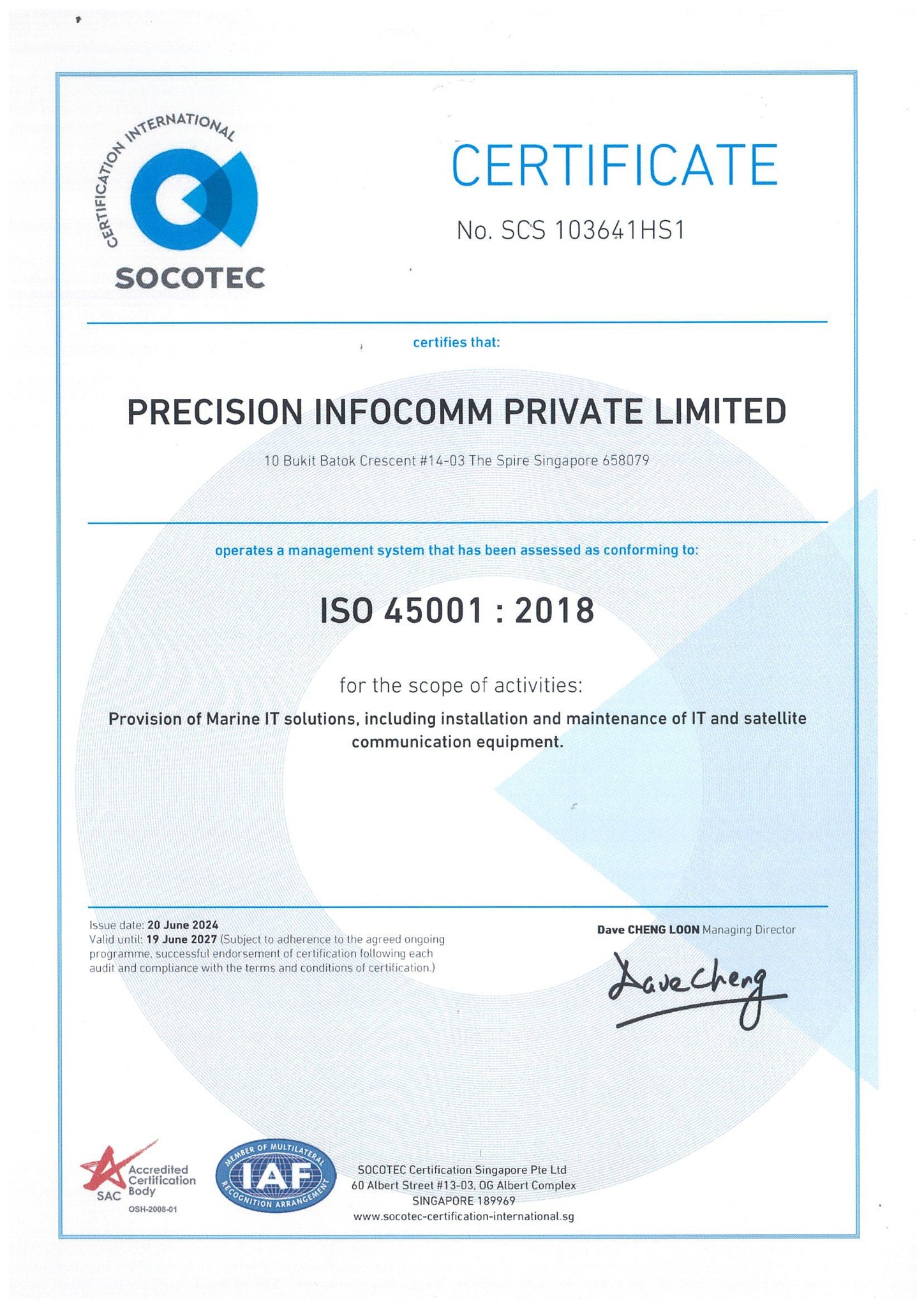 🌟 Precision Infocomm Achieves ISO... - Precision Infocomm | Facebook