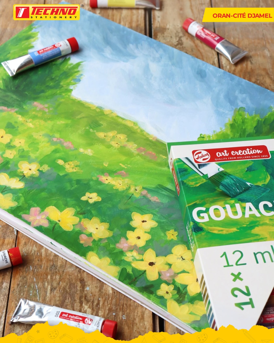 Talens Art Creation Set d'initiation à la peinture à l'huile avec 24 couleurs (tubes de 12 ml) | Peinture pour adulte