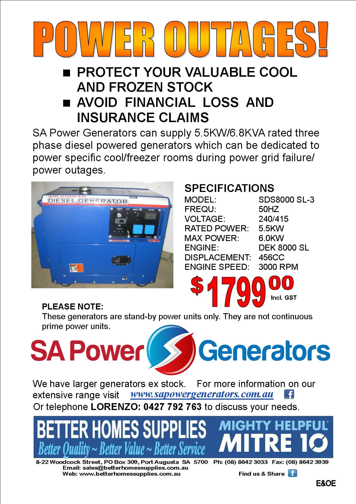 SA Power Generators | Port Augusta SA