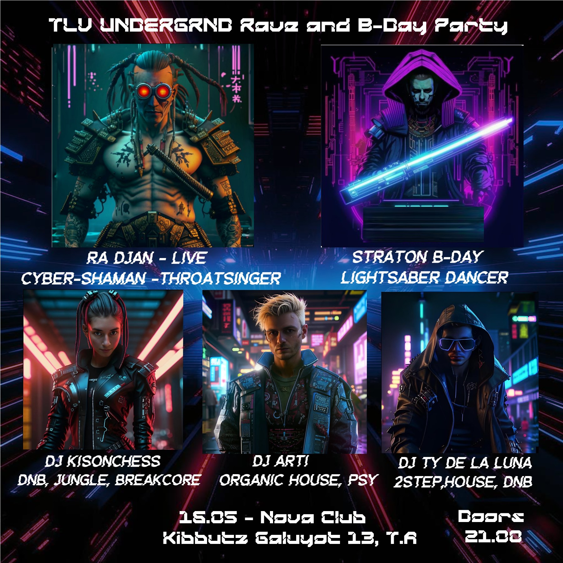 TLV UNDRGRND Rave - Straton B-Day Party - RA DJAN Live concert!