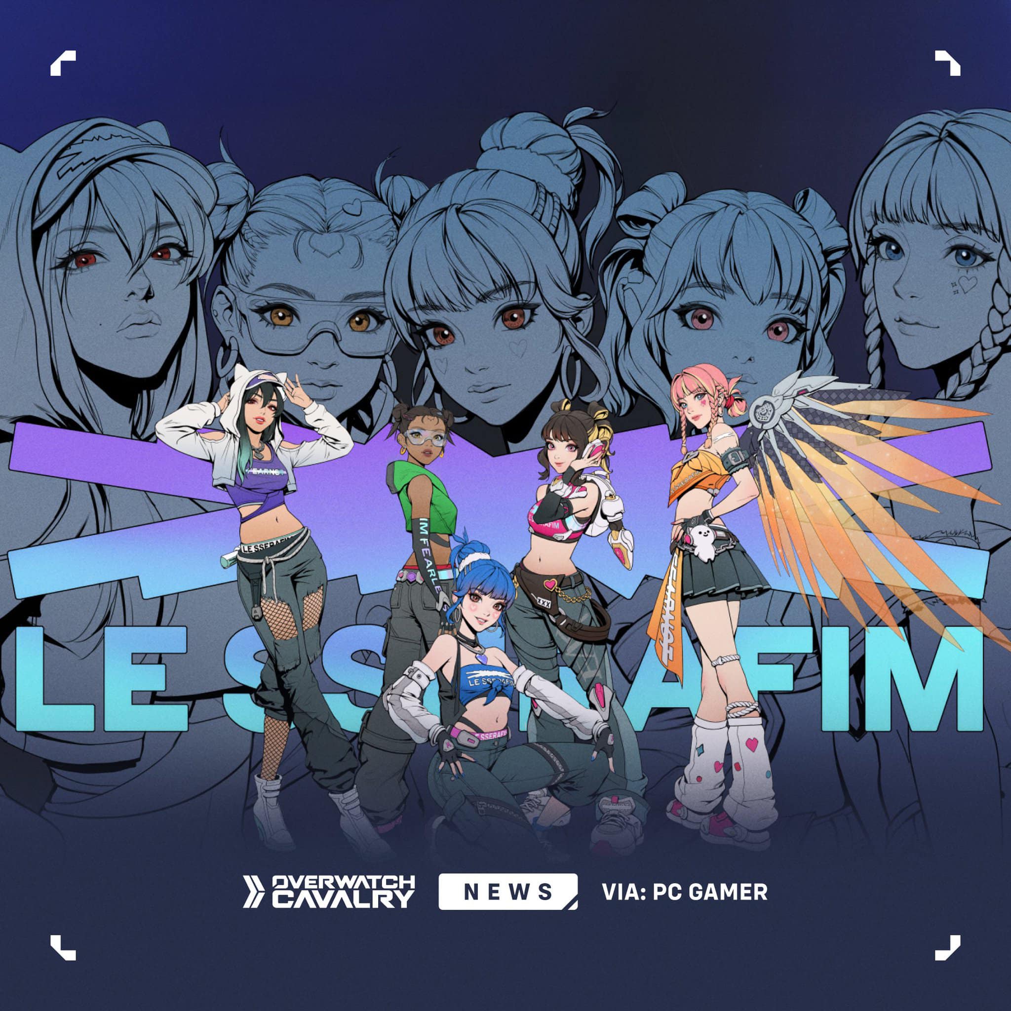 First Look at New #Overwatch2 x LE SSERAFIM Key Art ? Featuring a 