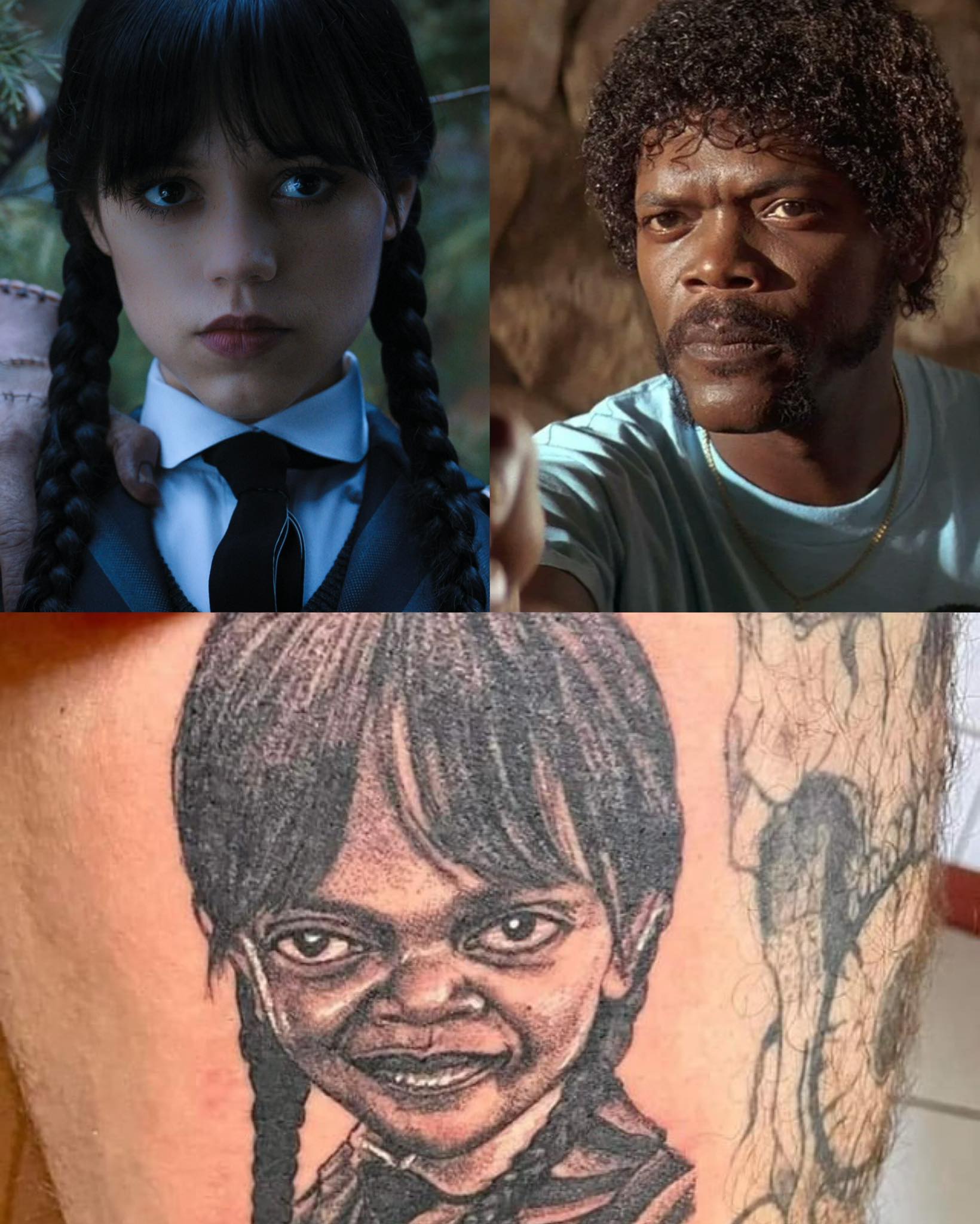 Not sure this is the Wednesday tattoo they envisioned
