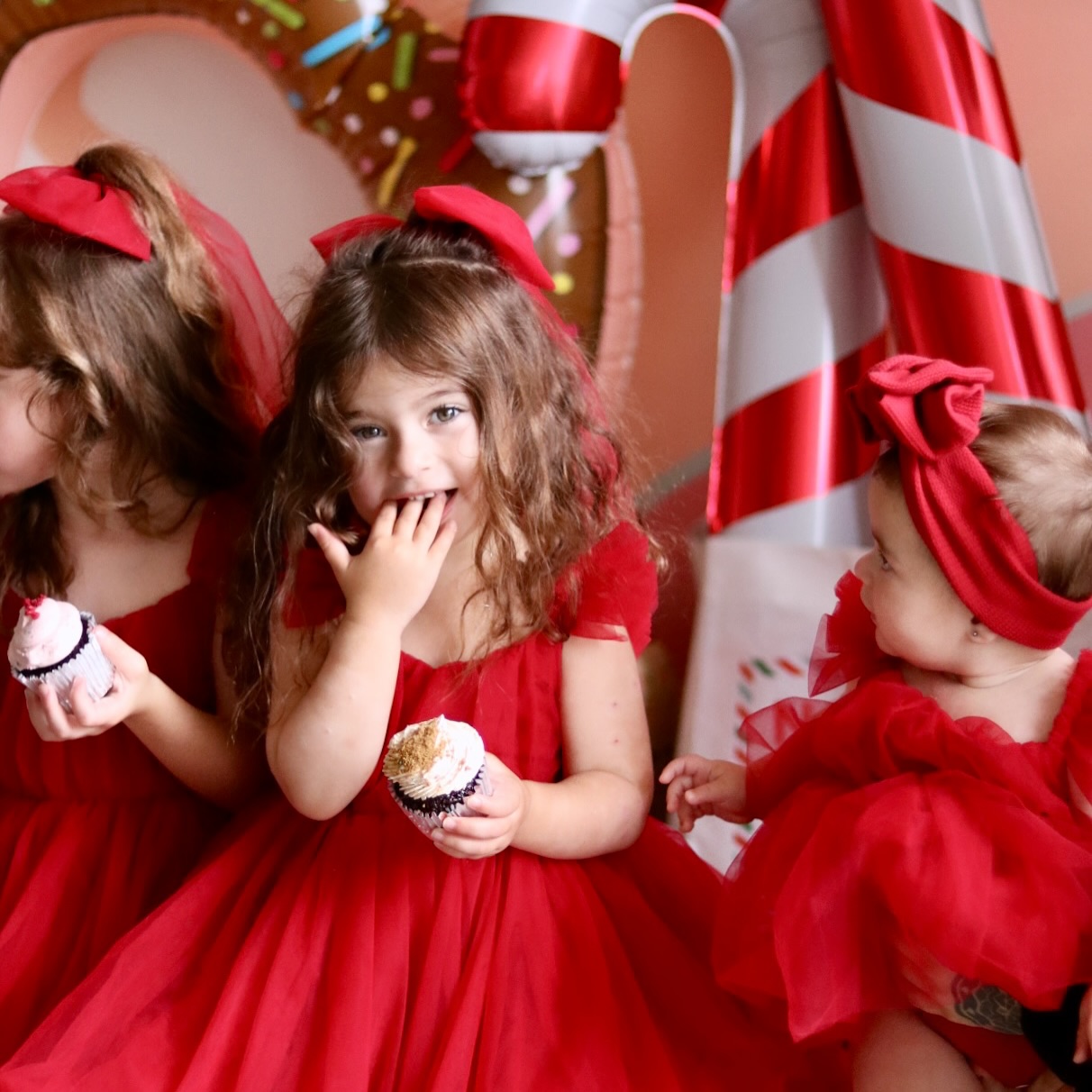 coordinating sister christmas dresses ❤️🎄 These matching outfits ✨🤩 SO #obsessed #yarraviile #melbourne # #christmasphotos #yarravillevillage #innerwestmums #innerwestmelbourne #kidsphotos #xmasphotoshoot #santa #gifts #gingerbread #bonbon #christmastree #christmastime functional ribbon waist Size:38X garden Christmas pyjamas Classic Cowl Neck Off-The-Shoulder