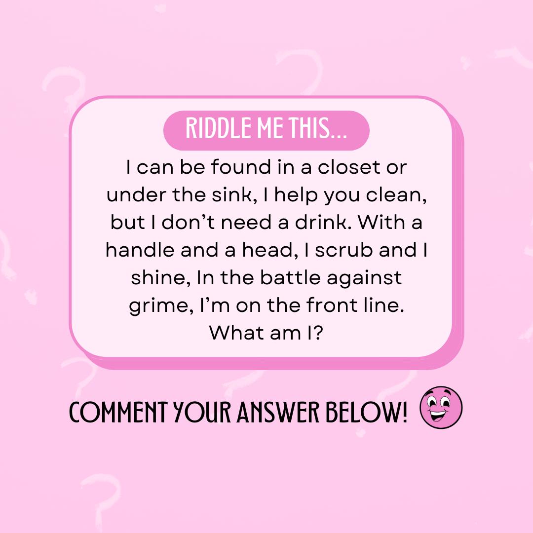 🧩 Riddle Me This... 🧩 Let's have... - Pink Power Cleaning | Facebook